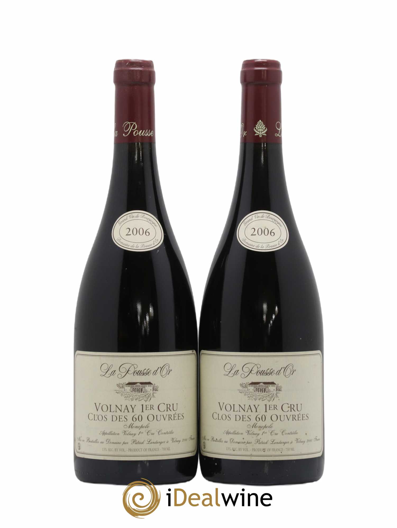 Volnay 1er Cru Clos des 60 ouvrées La Pousse d'Or (Domaine de) 2006 - Lot de 2 bouteilles - 0