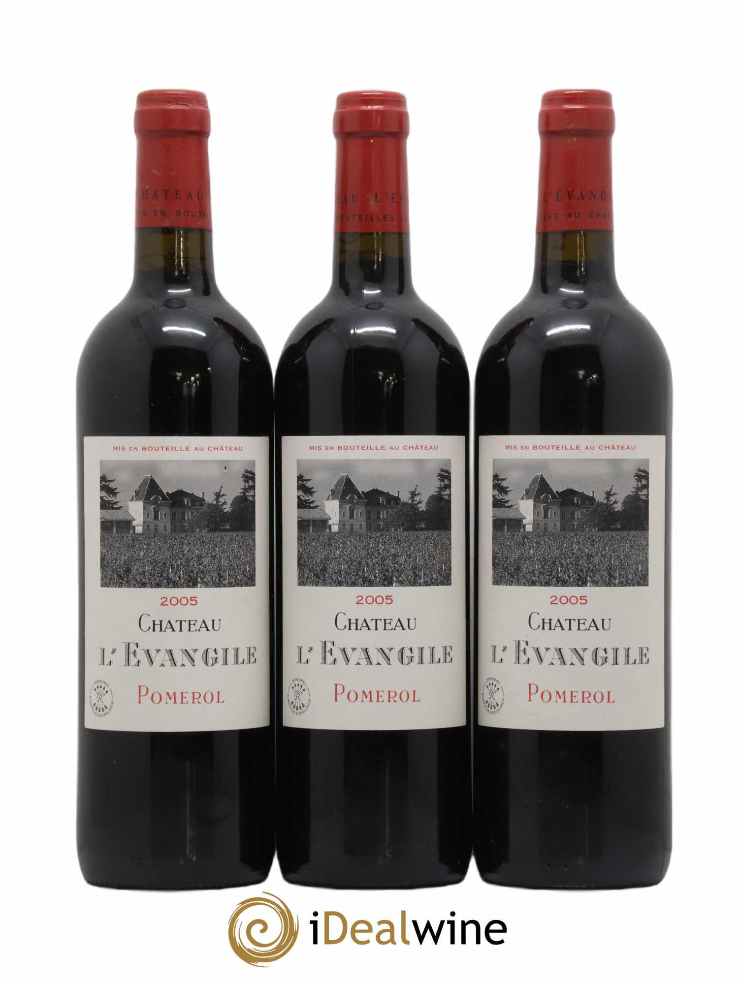 Château l' Évangile 2005 - Lot de 3 bouteilles - 0