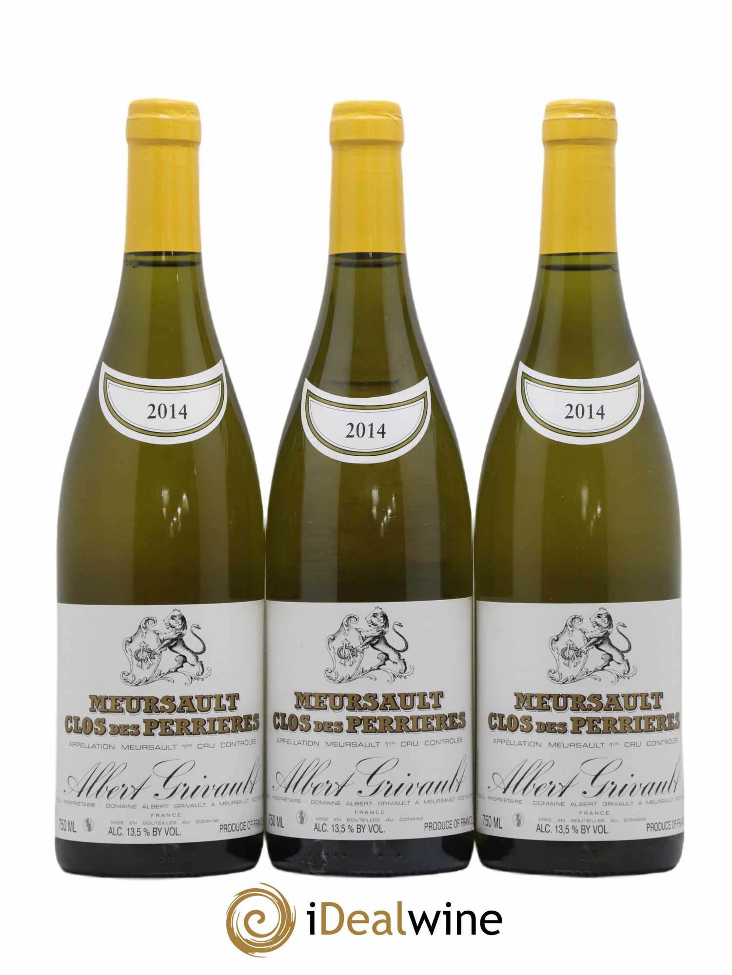 Meursault 1er Cru Clos des Perrières Monopole Albert Grivault 2014 - Lot de 3 bouteilles - 0
