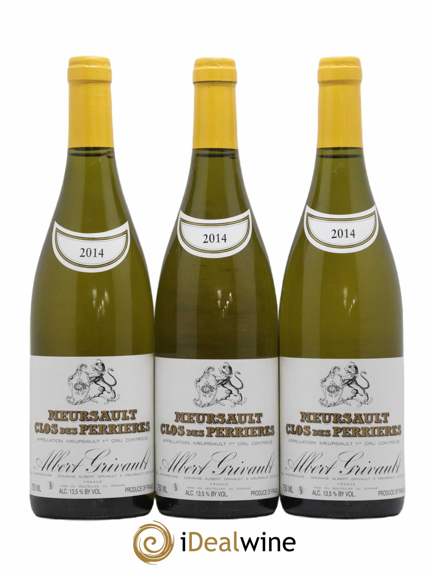 Meursault 1er Cru Clos des Perrières Monopole Albert Grivault 2014 - Lot de 3 bouteilles - 0