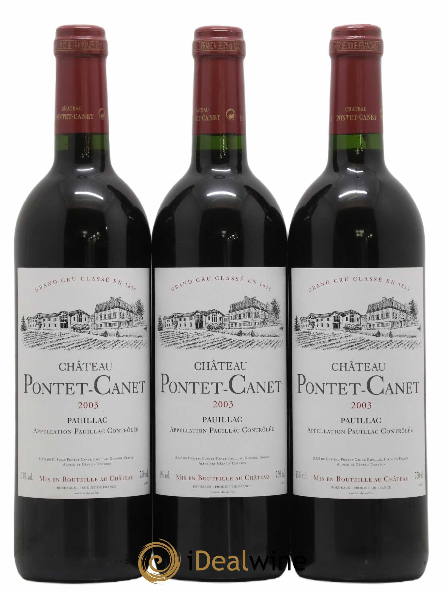 Château Pontet Canet 5ème Grand Cru Classé 2003 - Lot de 12 bouteilles - 4