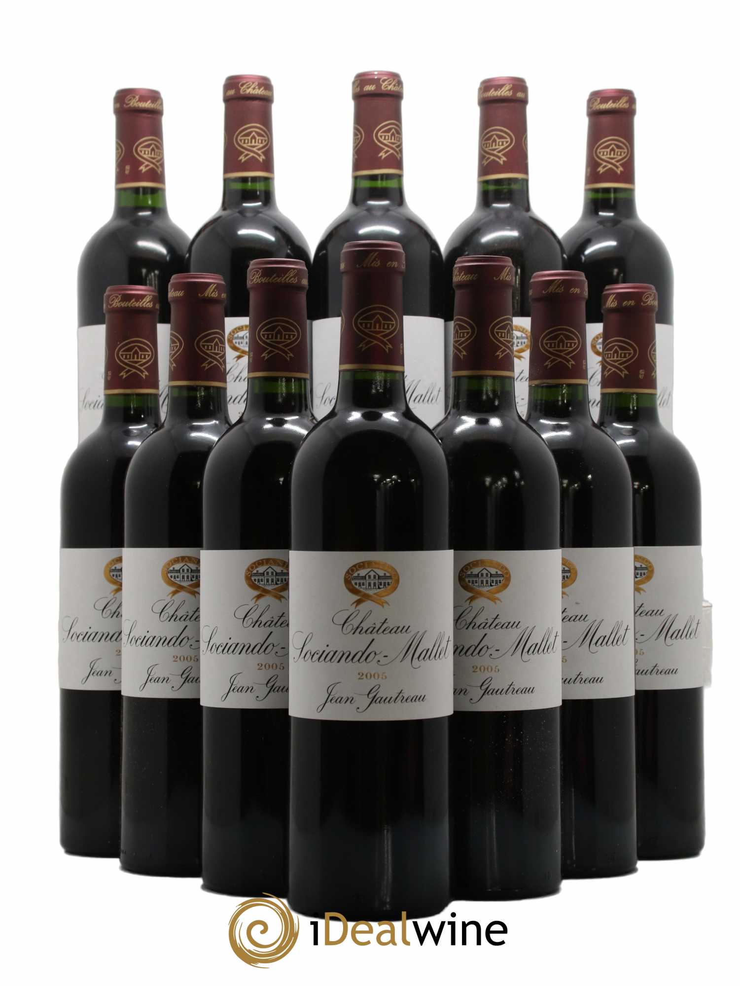 Château Sociando Mallet 2005 - Lot de 12 bouteilles - 0