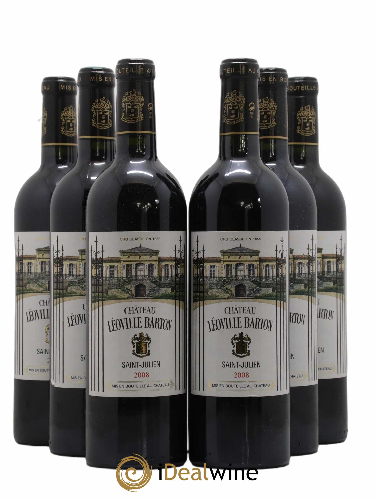 Château Léoville Barton 2ème Grand Cru Classé 2008 - Lot de 6 bouteilles - 0
