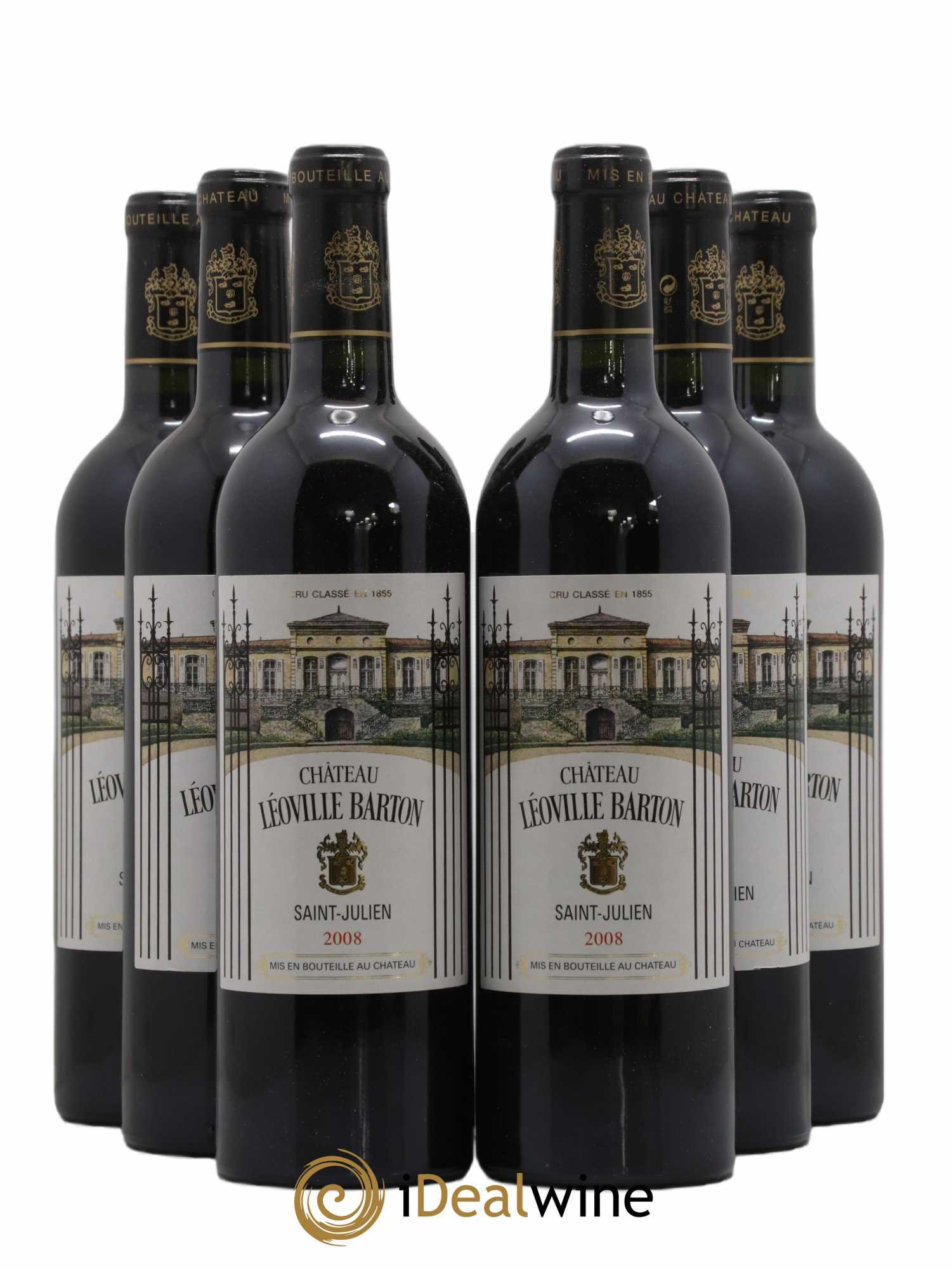 Château Léoville Barton 2ème Grand Cru Classé 2008 - Lot de 6 bouteilles - 0