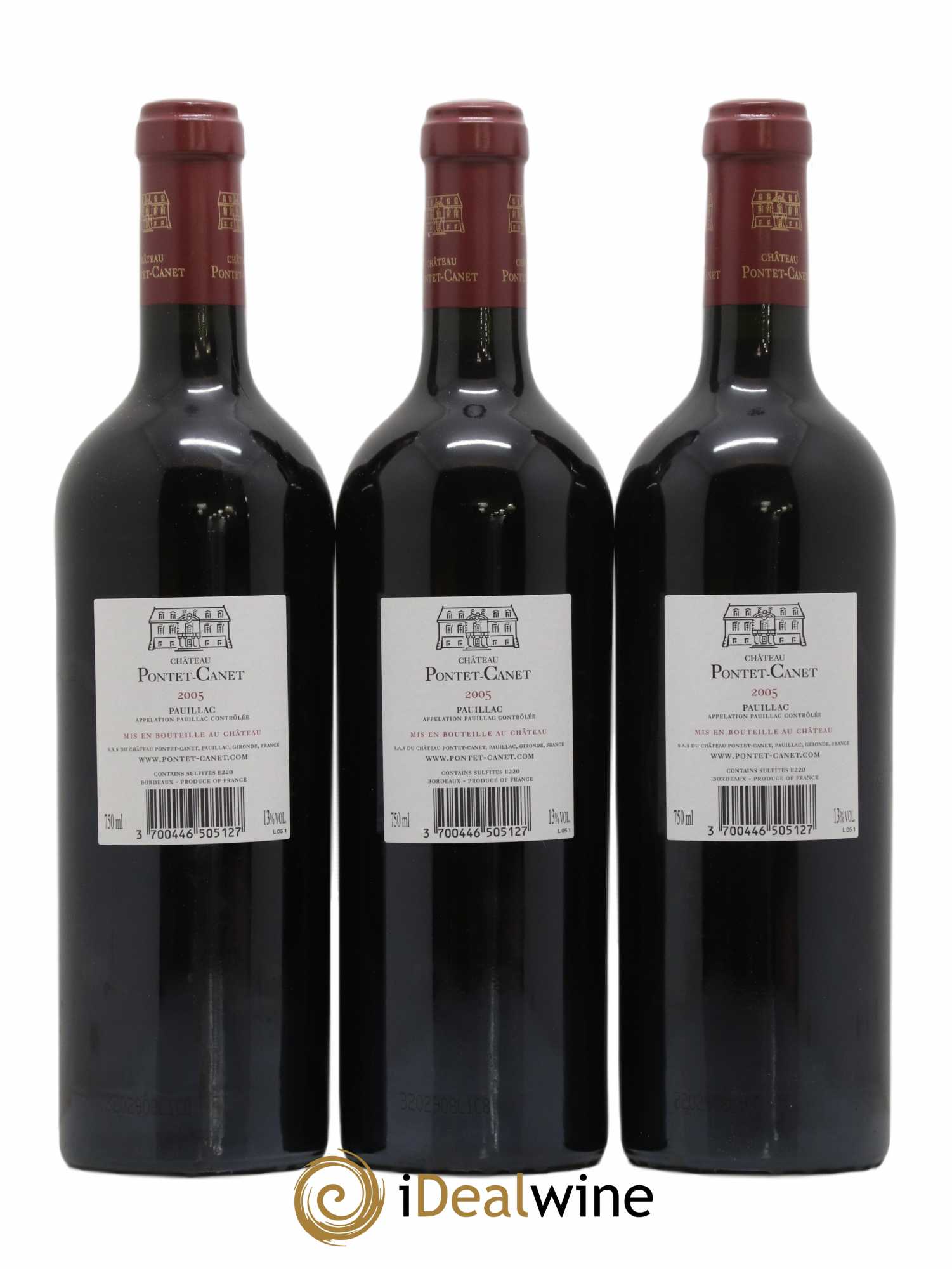 Château Pontet Canet 5ème Grand Cru Classé 2005 - Lot de 12 bouteilles - 8