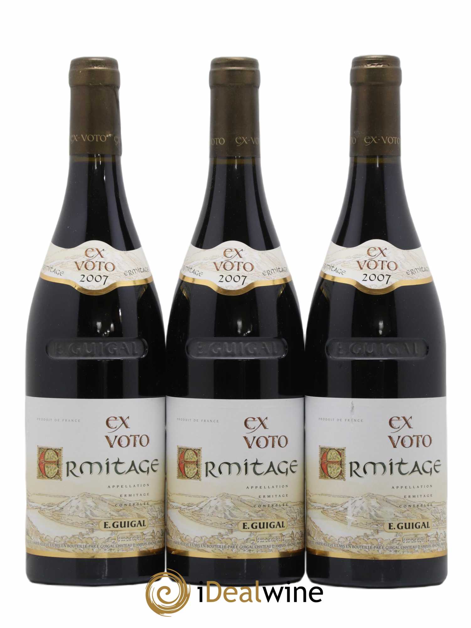 Ermitage Ex Voto Guigal 2007 - Lot de 3 bouteilles - 0