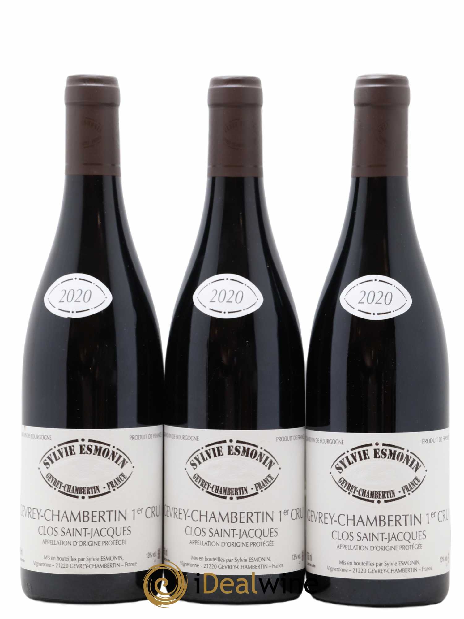Gevrey-Chambertin 1er Cru Clos Saint Jacques Sylvie Esmonin 2020 - Lot de 3 bouteilles - 0