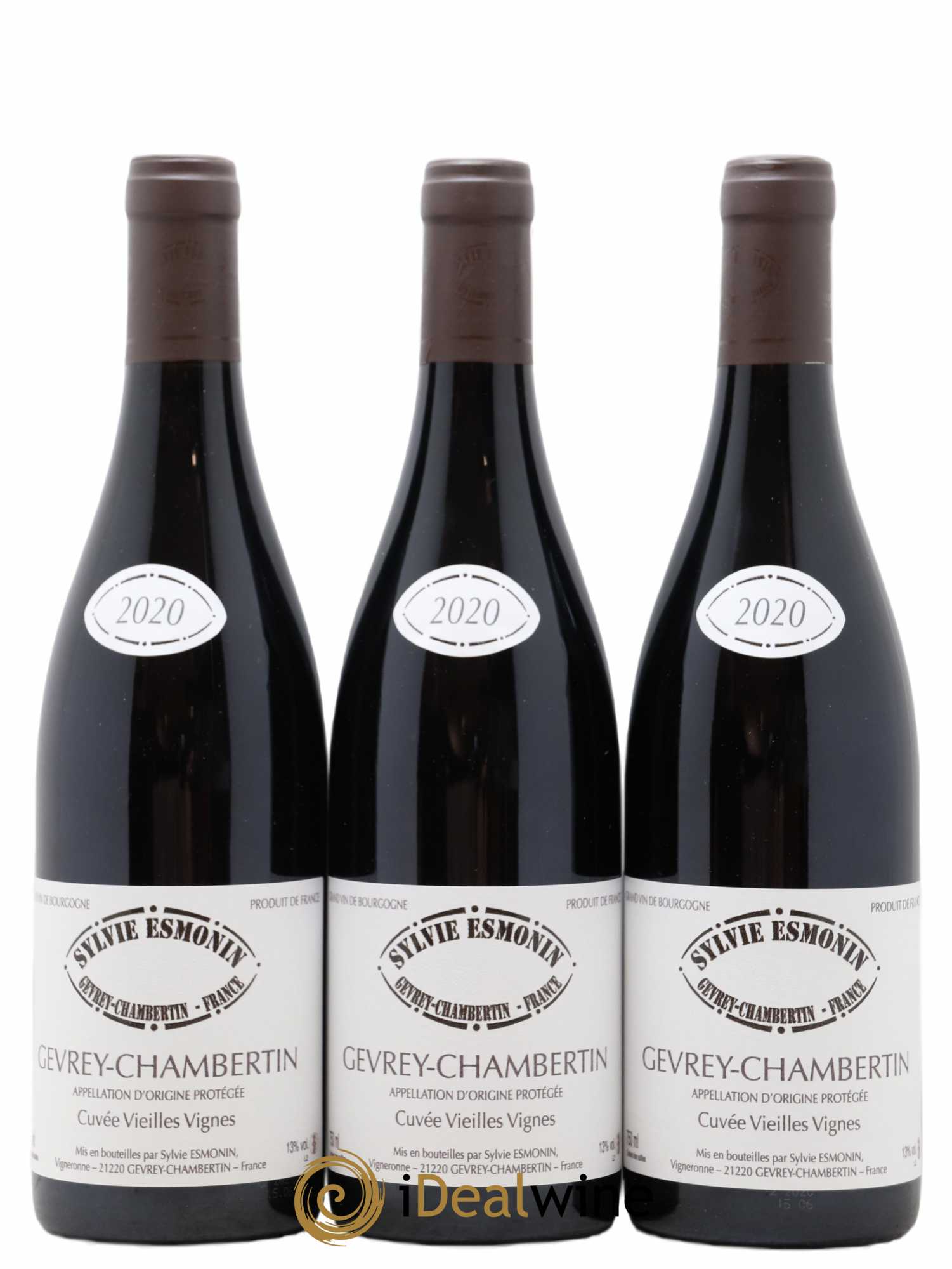 Gevrey-Chambertin Vieilles Vignes Sylvie Esmonin 2020 - Lot de 3 bouteilles - 0