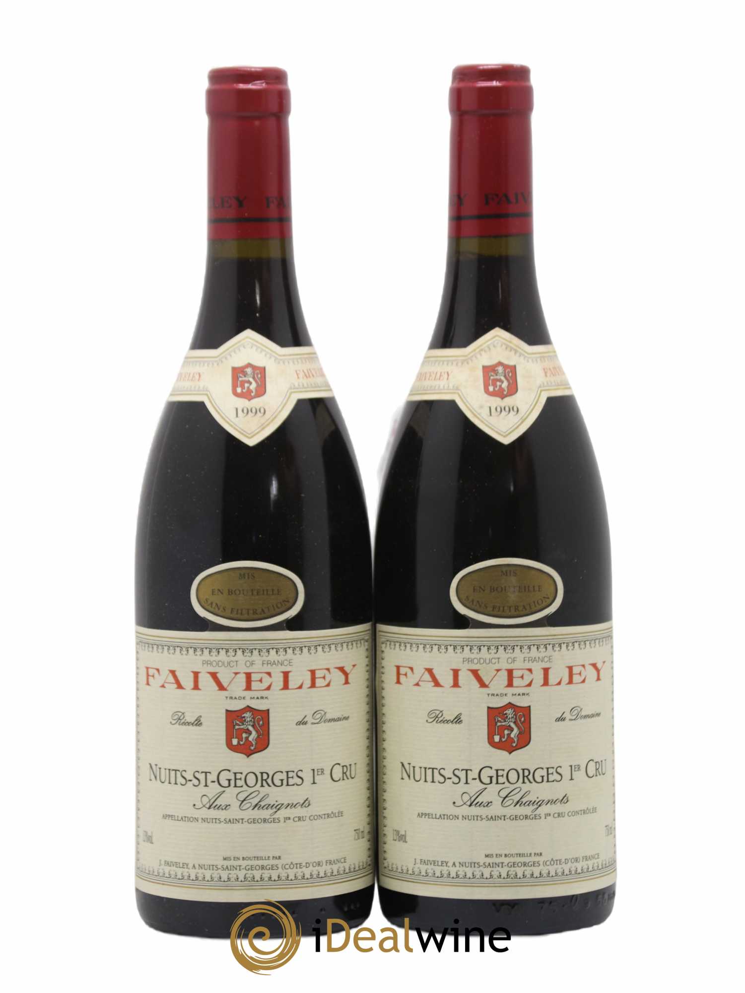 Nuits-Saint-Georges 1er Cru Aux Chaignots Faiveley 1999 - Lot de 2 bouteilles - 0