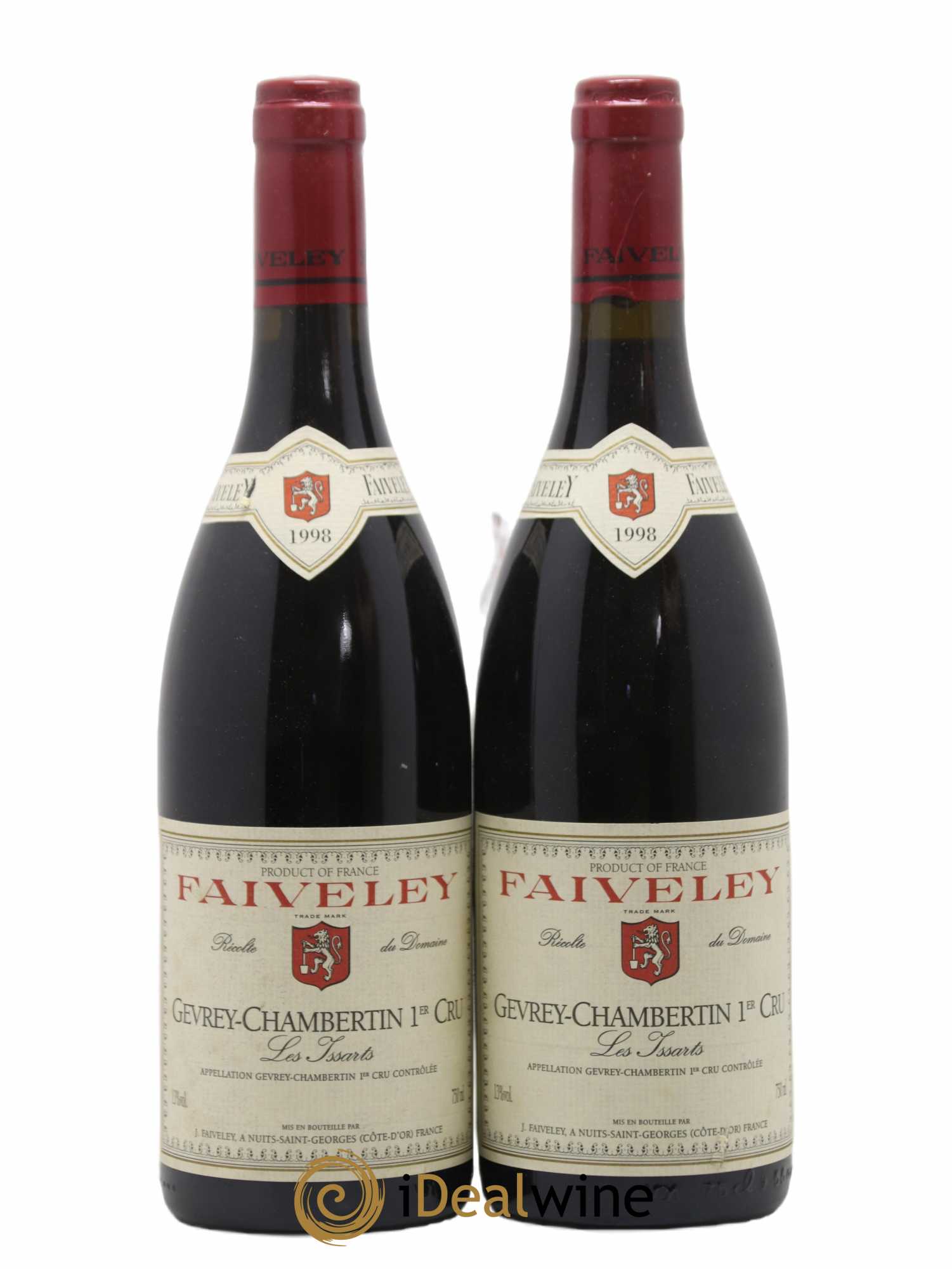 Gevrey-Chambertin 1er Cru Clos des Issarts Faiveley 1998 - Lot de 2 bouteilles - 0