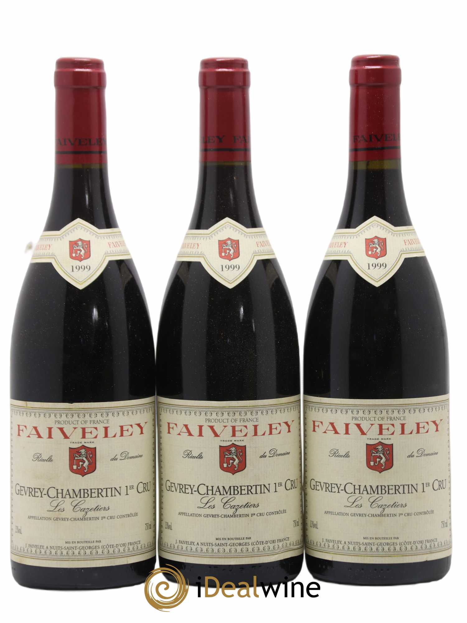 Gevrey-Chambertin 1er Cru Les Cazetiers Faiveley 1999 - Lot de 3 bouteilles - 0