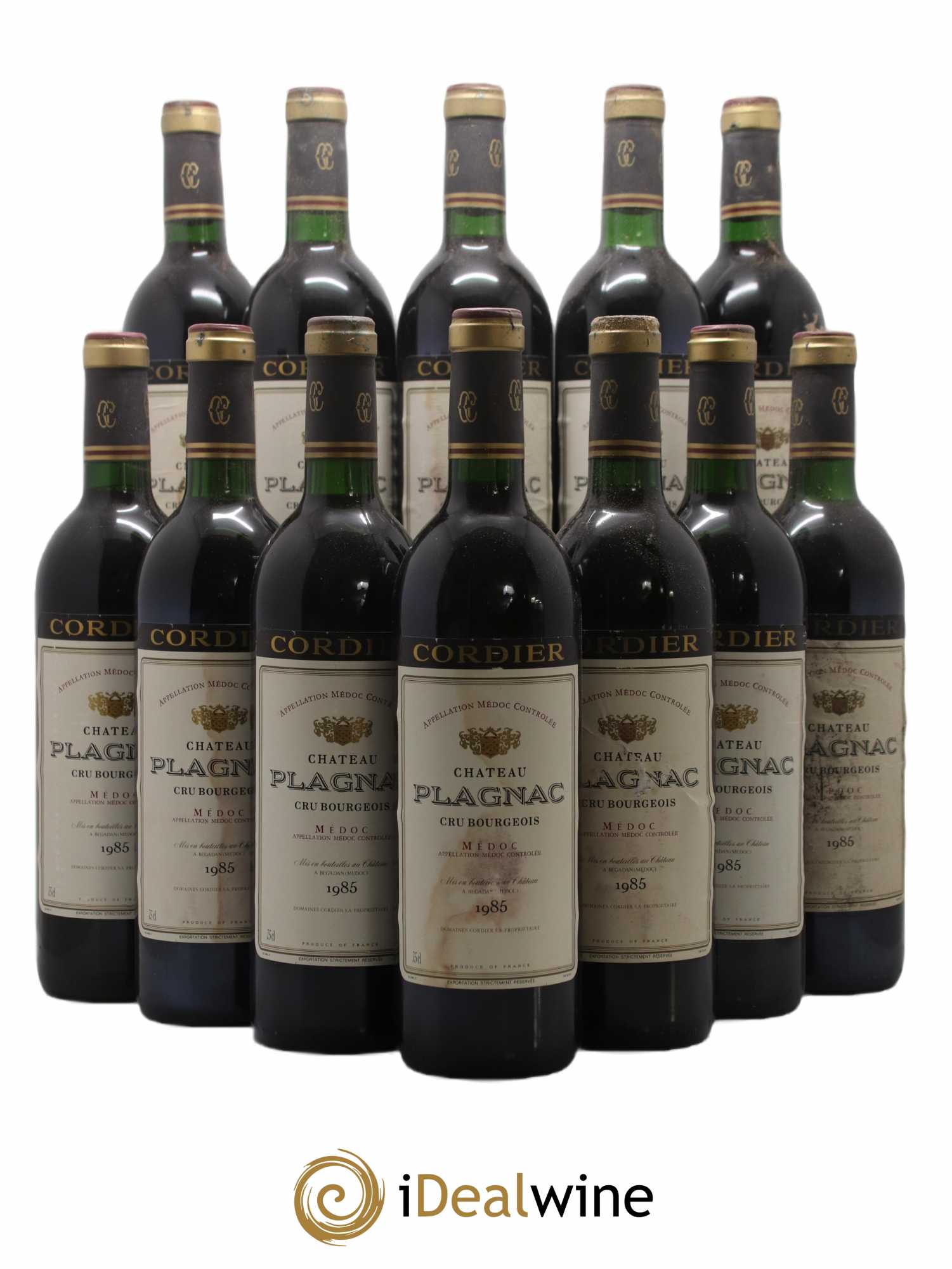 Château Plagnac Cru Bourgeois 1985 - Lot de 12 bouteilles - 0