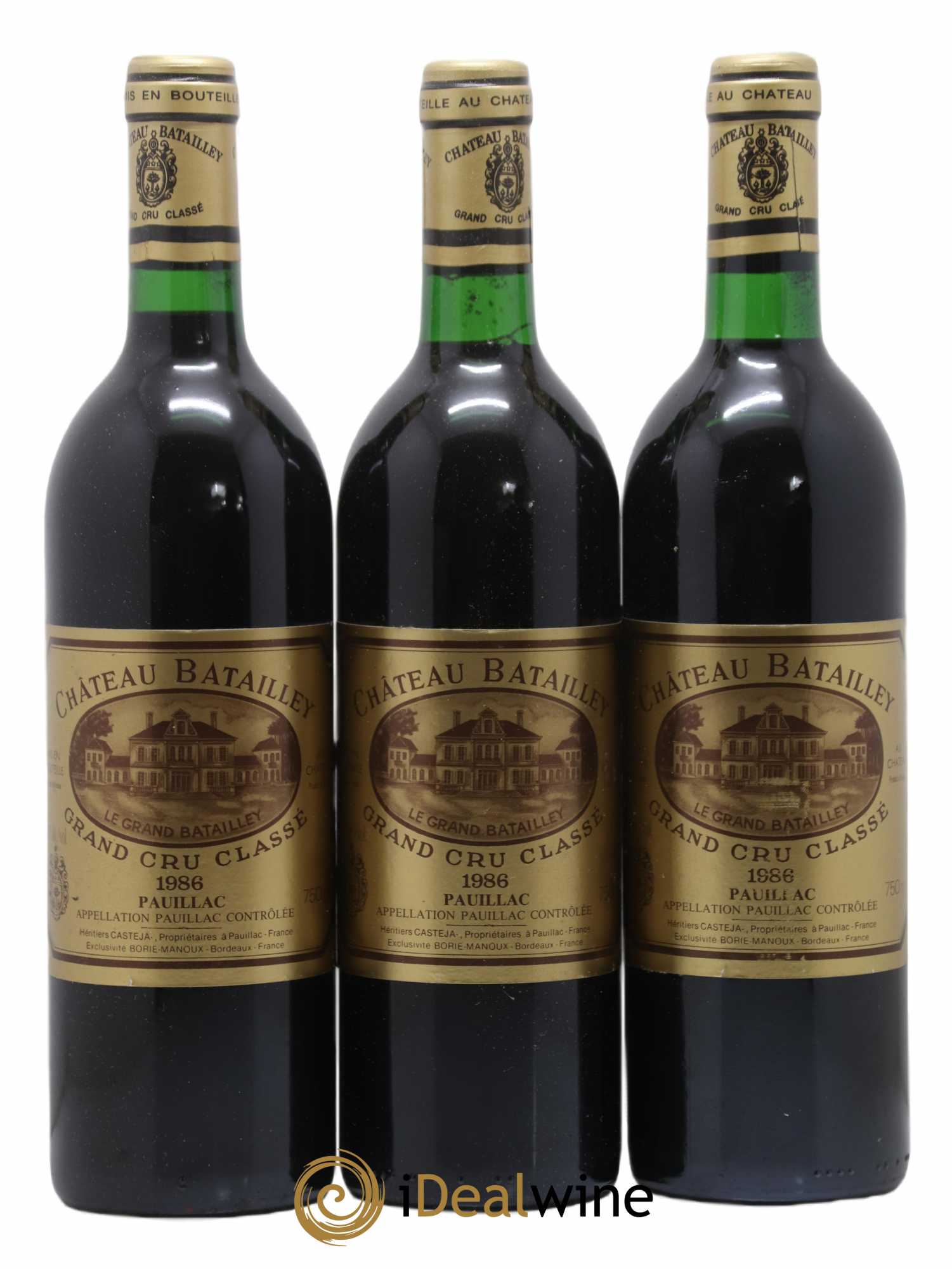 Château Batailley 5ème Grand Cru Classé 1986 - Lot de 3 bouteilles - 0