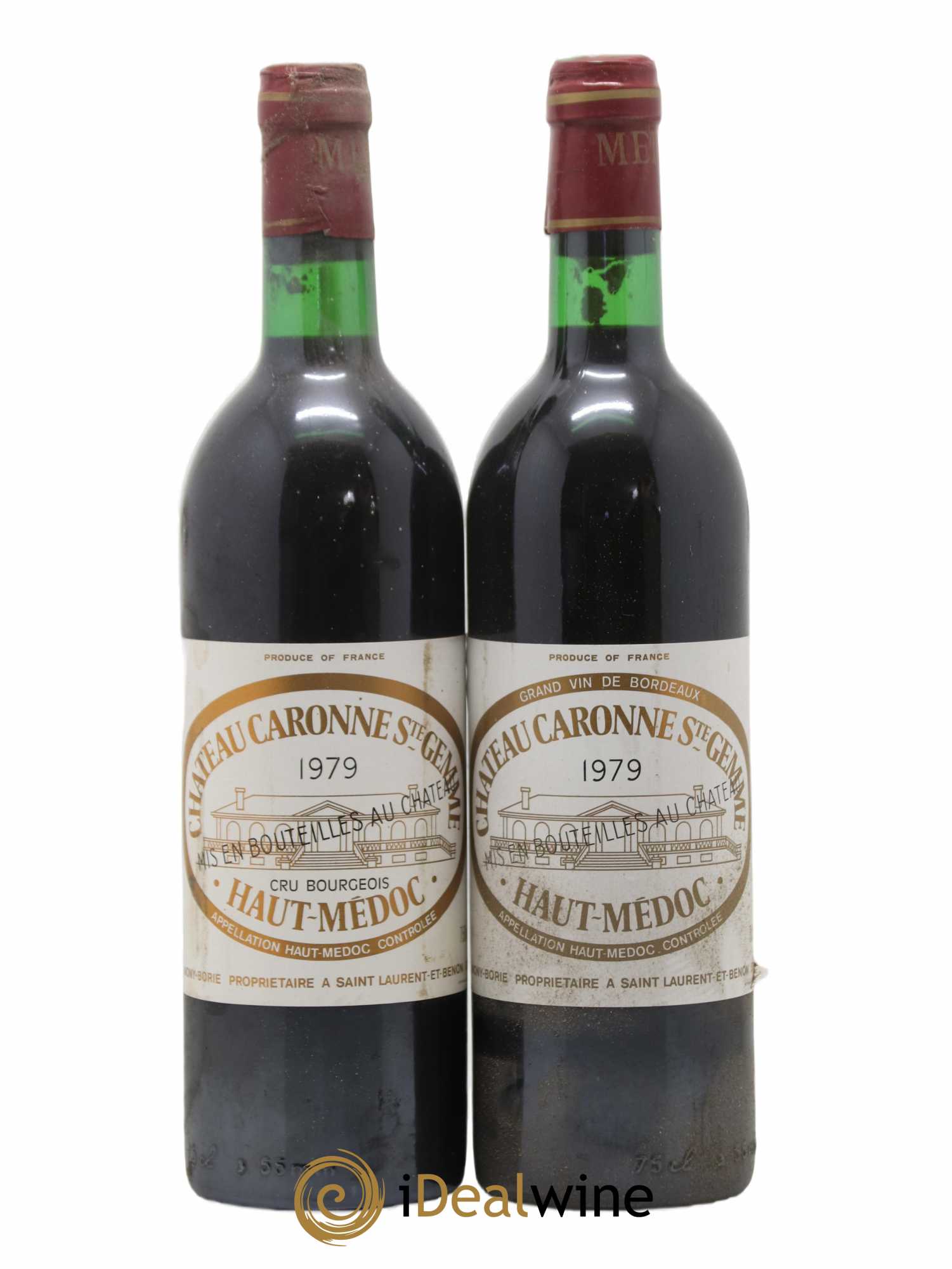 Château Caronne Sainte-Gemme Cru Bourgeois 1979 - Lot de 2 bouteilles - 0