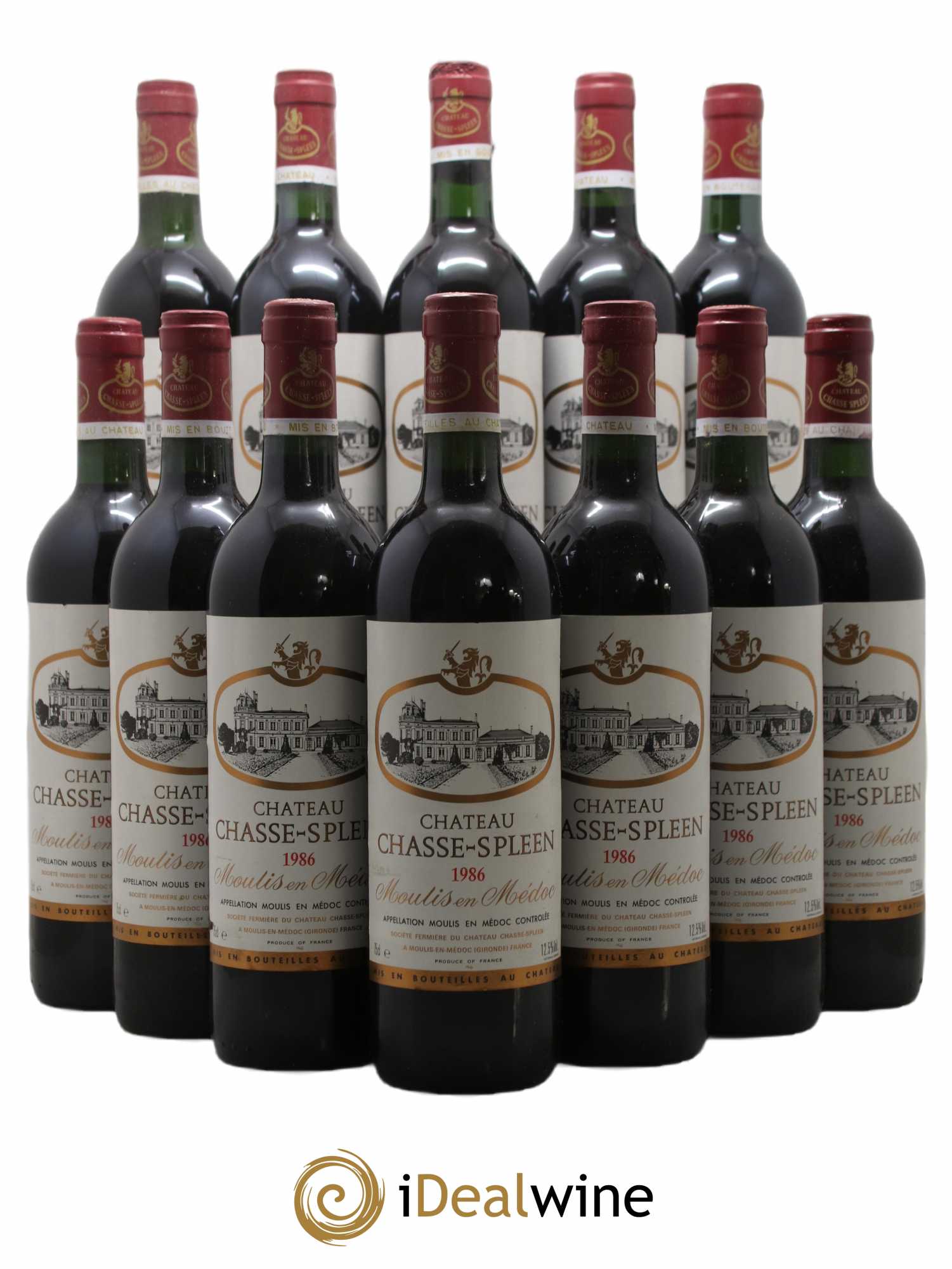 Château Chasse Spleen 1986 - Lot de 12 bouteilles - 0