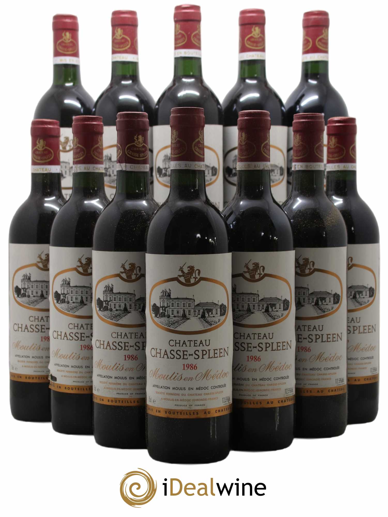 Château Chasse Spleen 1986 - Lot de 12 bouteilles - 0