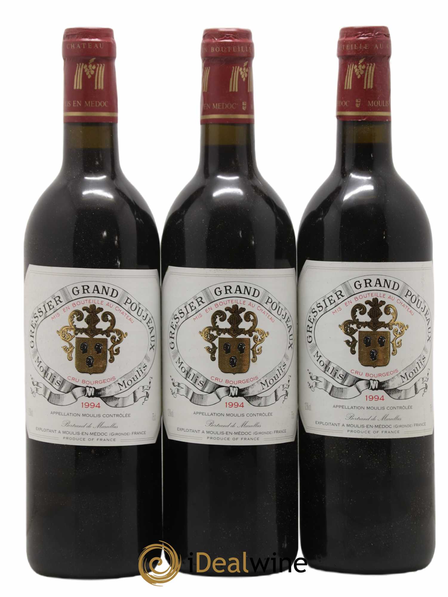 Château Gressier Grand Poujeaux Cru Bourgeois 1994 - Lot de 6 bouteilles - 2
