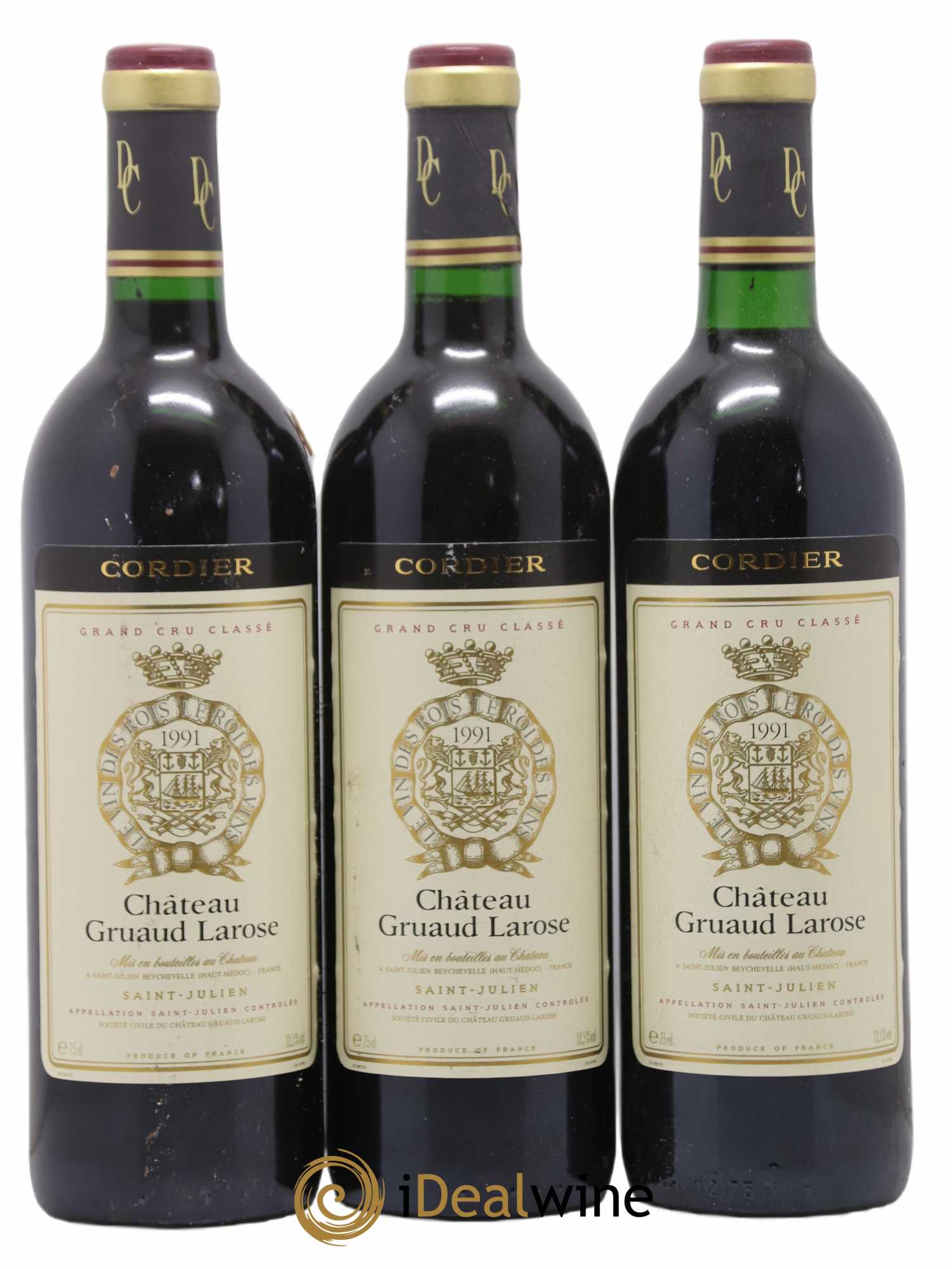 Château Gruaud Larose 2ème Grand Cru Classé 1991 - Lot de 3 bouteilles - 0