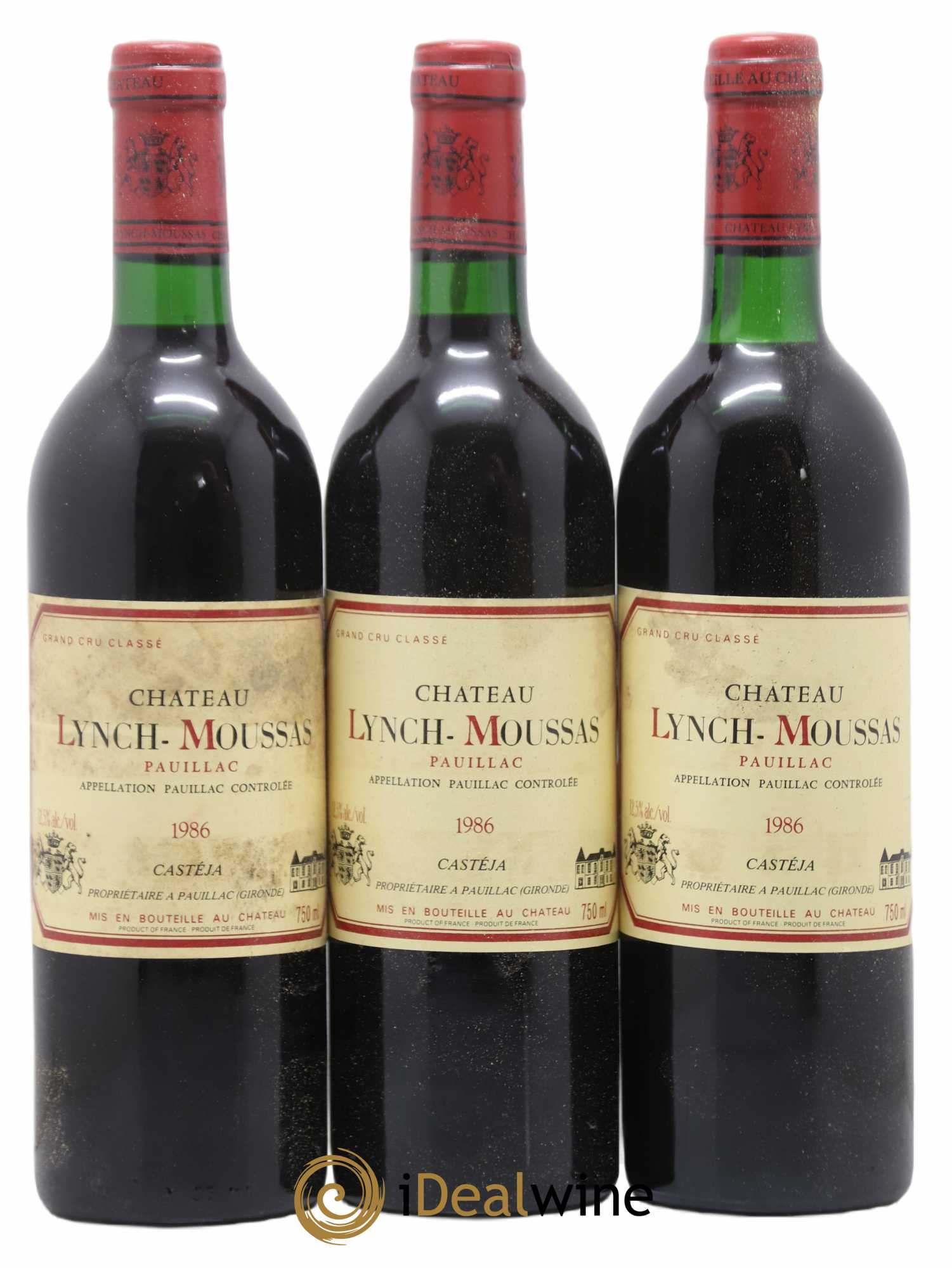 Château Lynch Moussas 5ème Grand Cru Classé 1986 - Lot de 12 bouteilles - 1