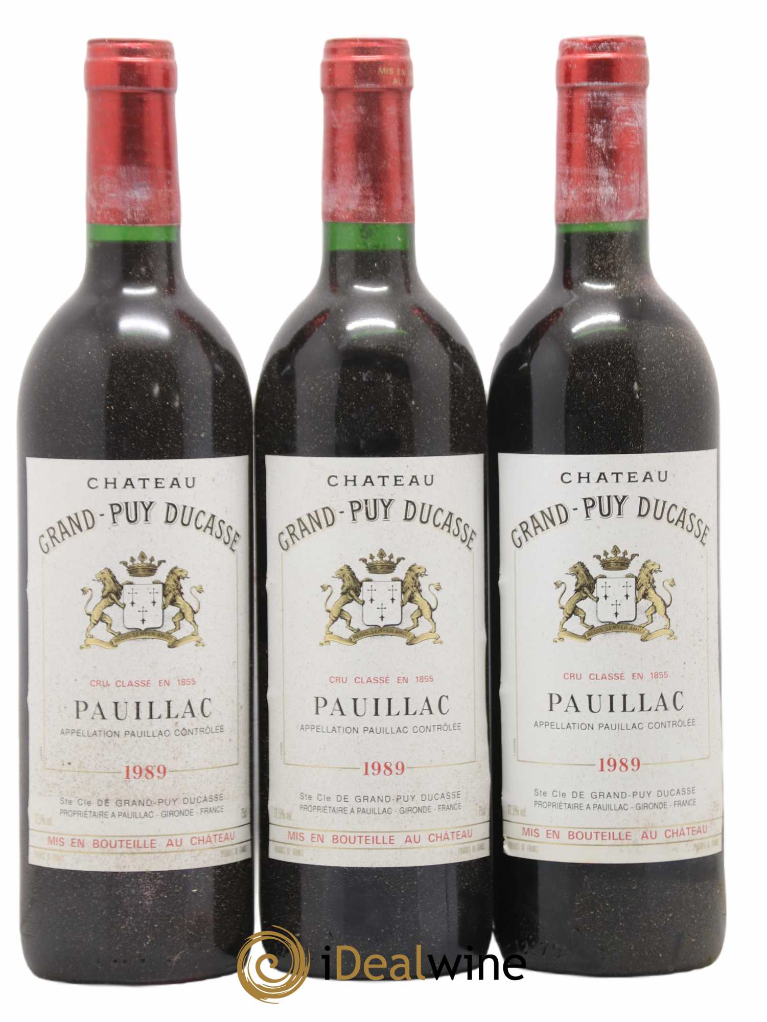 Château Grand Puy Ducasse 5ème Grand Cru Classé 1989 - Lot de 3 bouteilles - 0