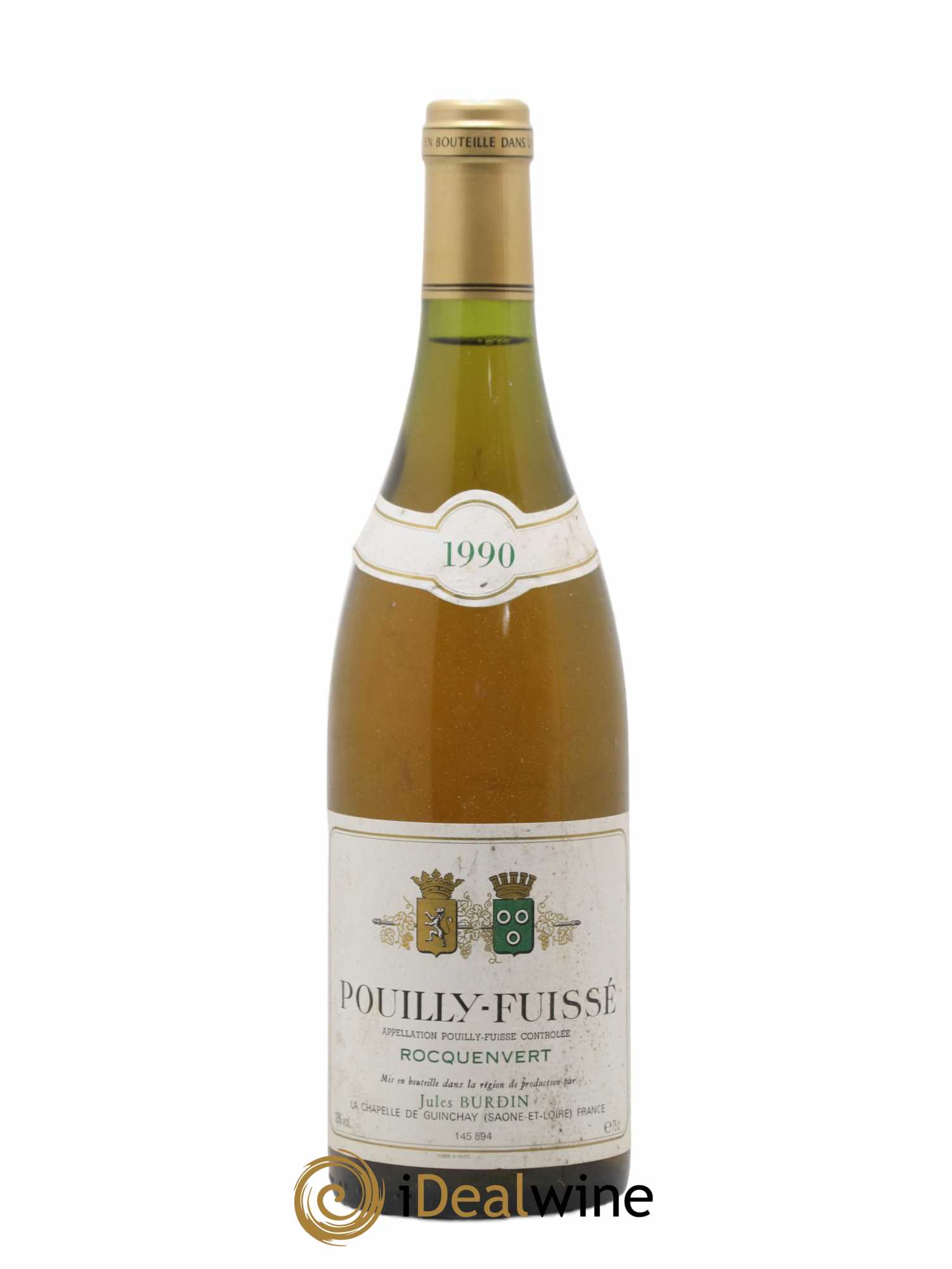 Pouilly-Fuissé Rocquenvert Jules Burdin 1990 - Lot de 1 bouteille - 0
