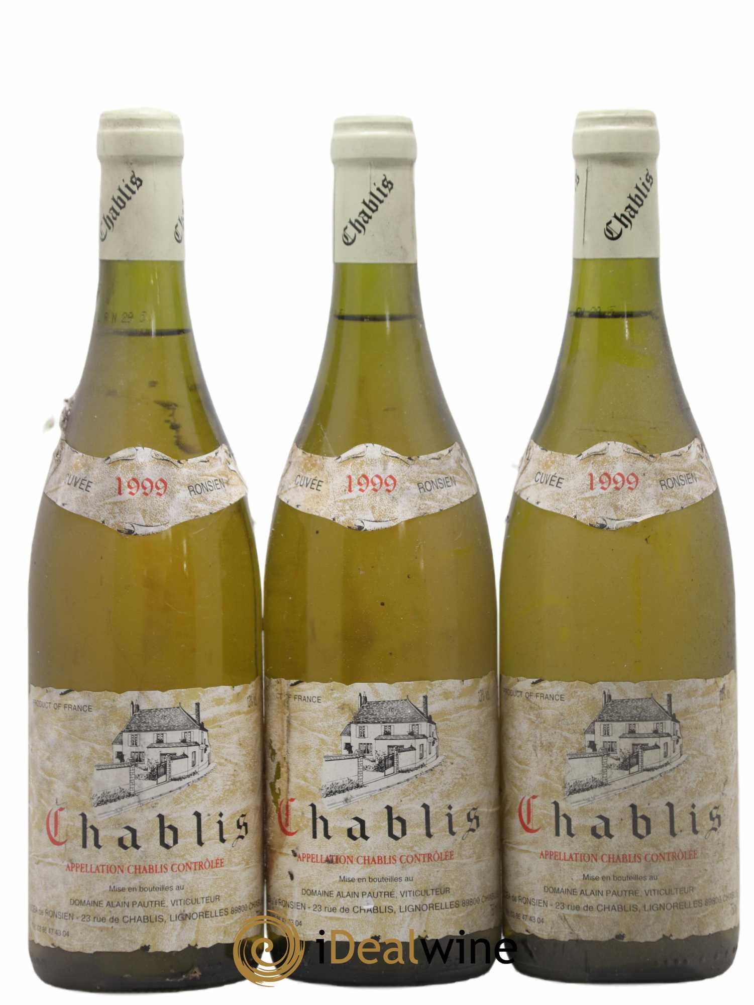Chablis Domaine Alain Pautre 1999 - Posten von 3 Flaschen - 0