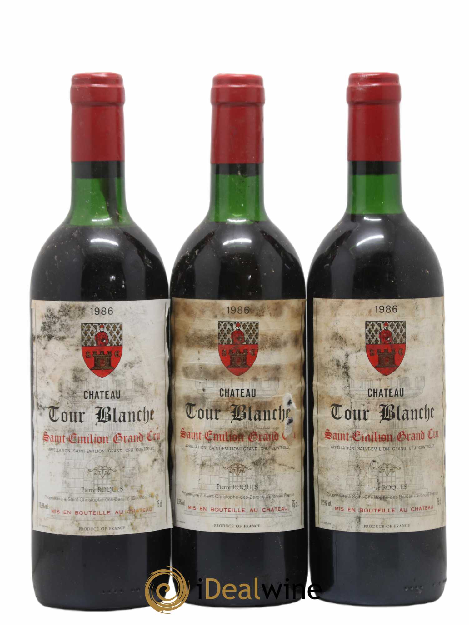 Saint-Émilion Grand Cru Chateau Tour Blanche 1986 - Lot de 6 bouteilles - 2