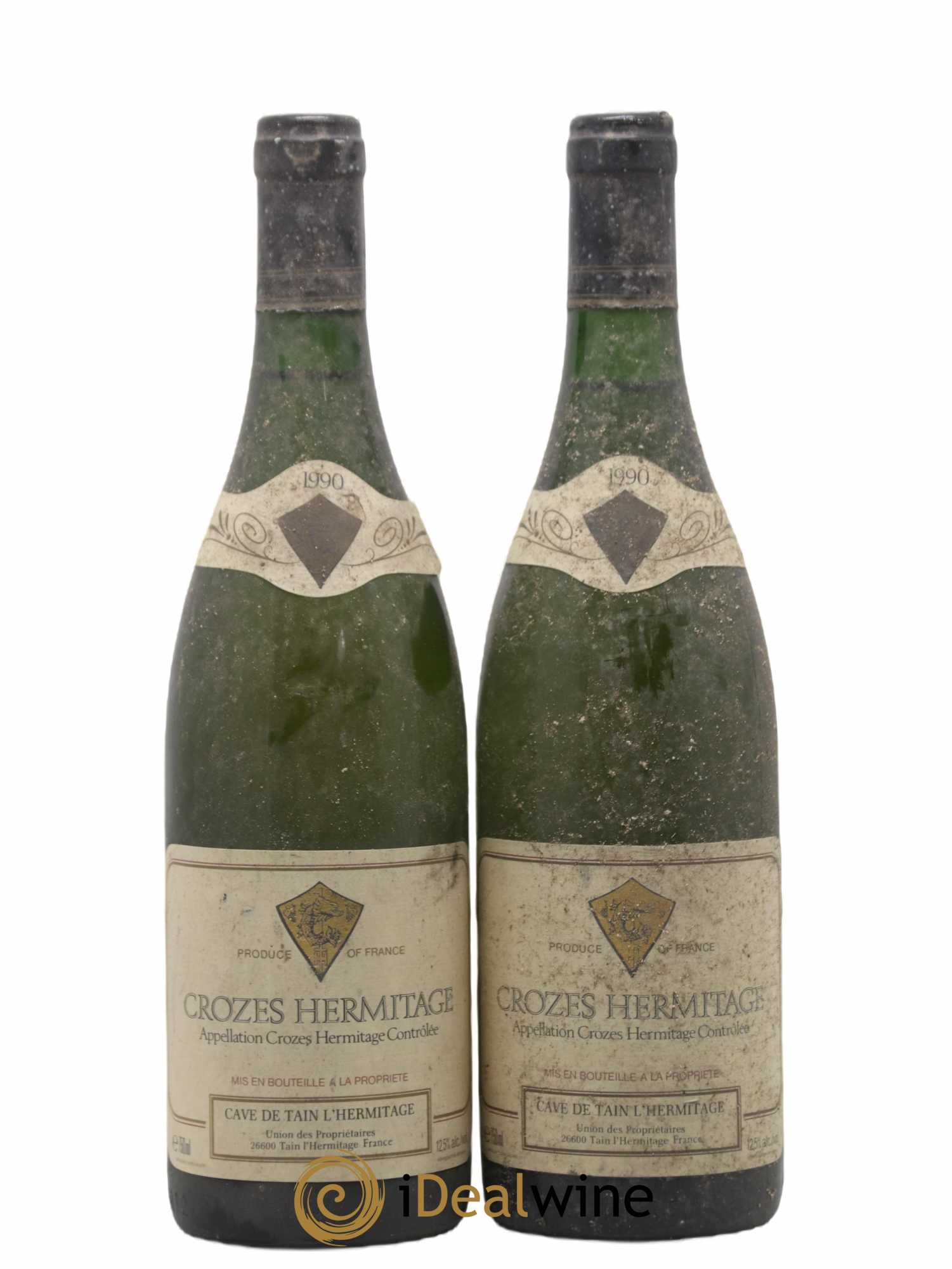 Crozes-Hermitage Cave De Tain L'Hermitage 1990 - Lot de 2 bouteilles - 0