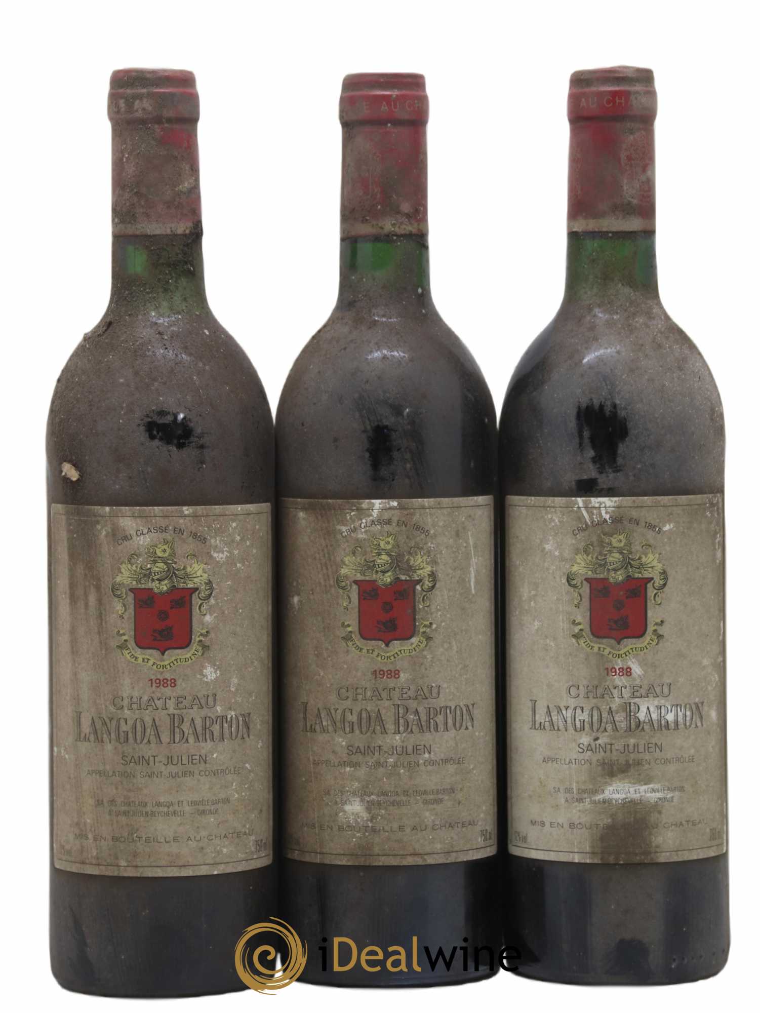 Château Langoa Barton 3ème Grand Cru Classé 1988 - Lot de 3 bouteilles - 0