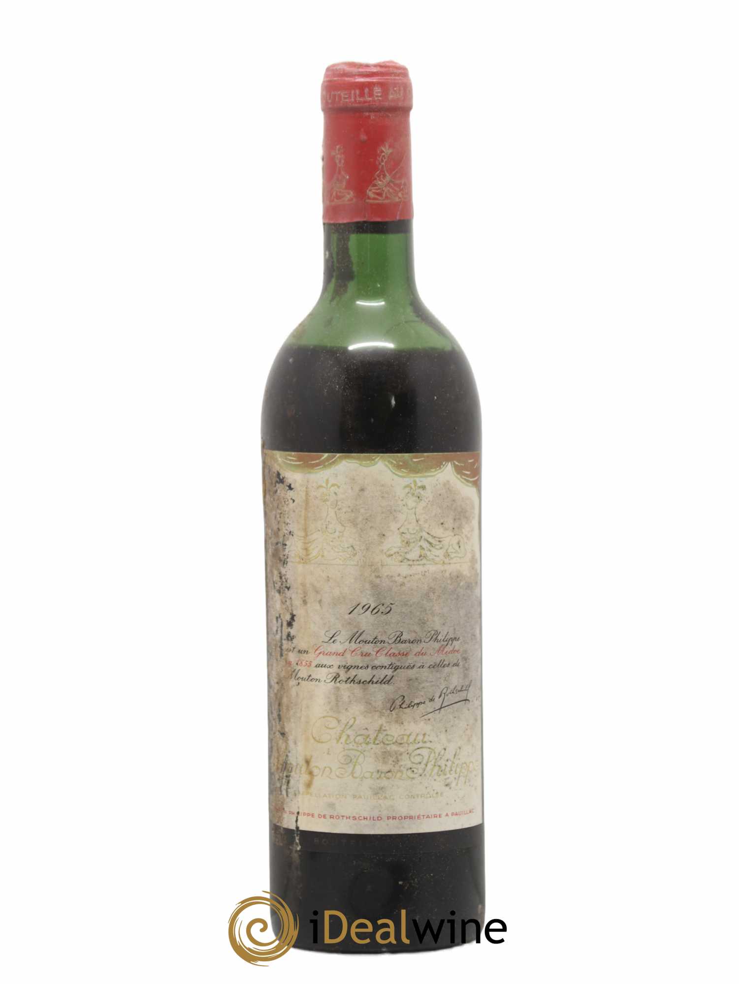 Château d' Armailhac - Mouton Baron(ne) Philippe 5ème Grand Cru Classé 1965 - Lot de 1 bouteille - 0