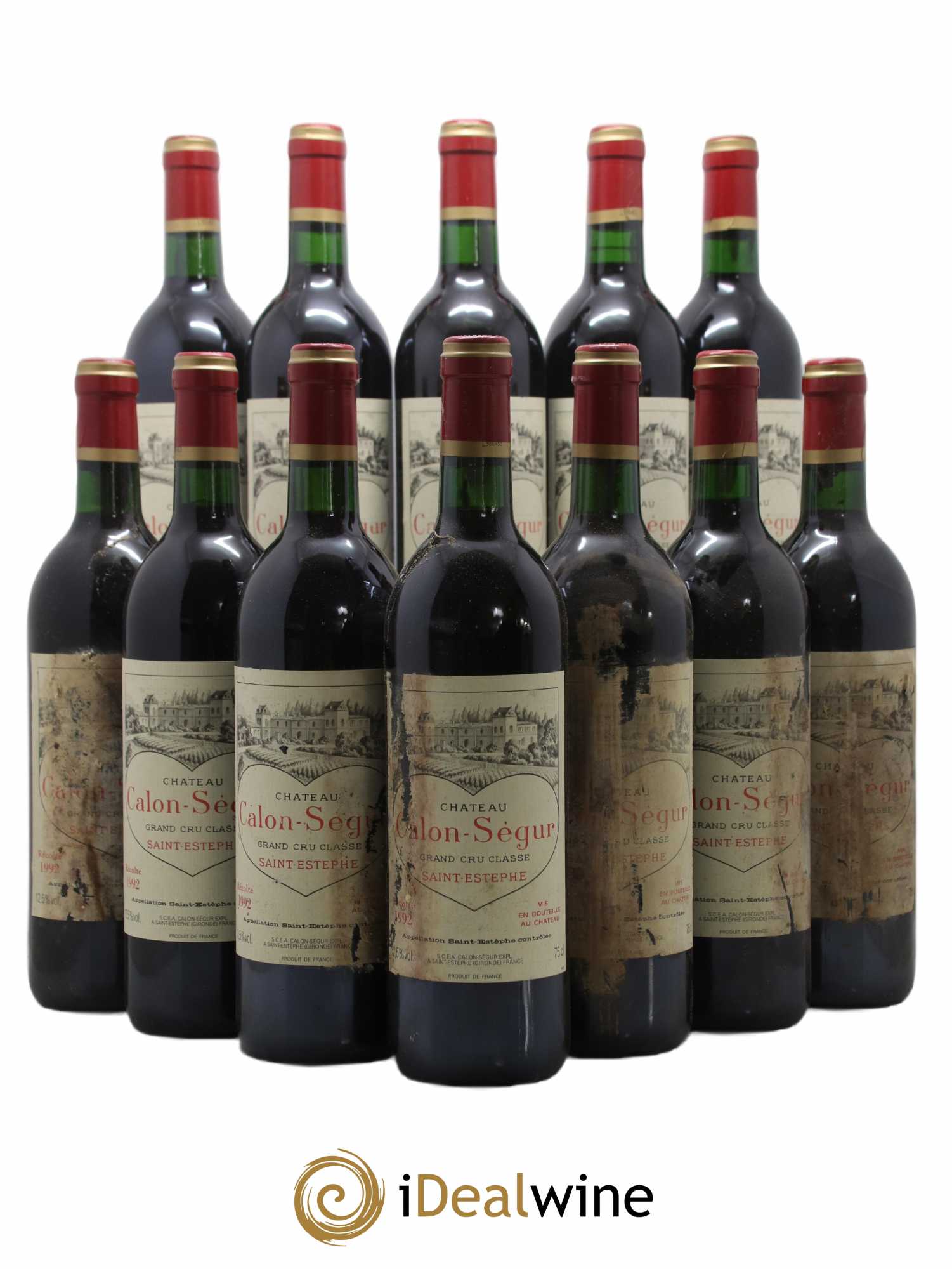 Château Calon Ségur 3ème Grand Cru Classé 1992 - Lot de 12 bouteilles - 0