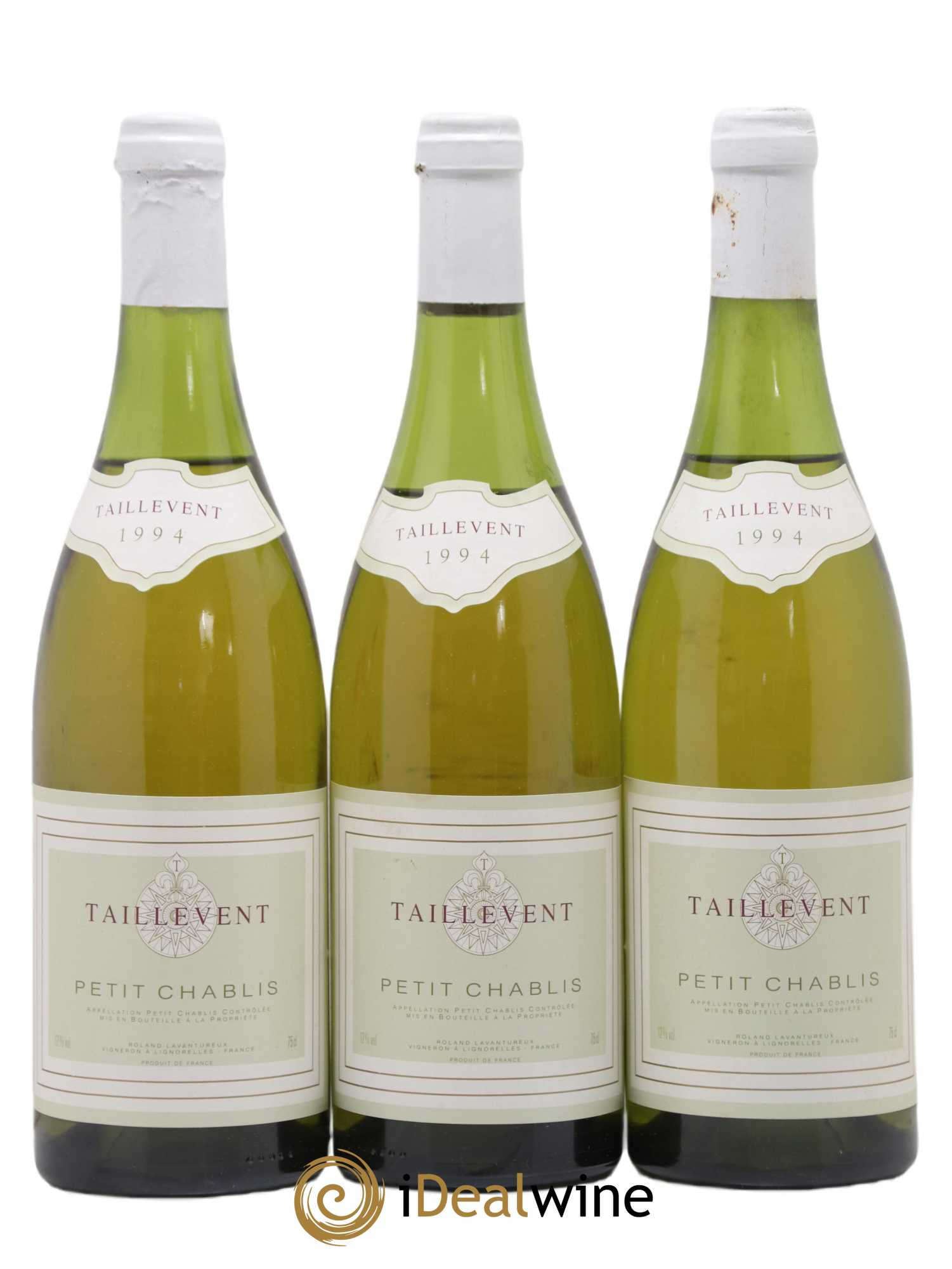 Petit Chablis Roland Laventureux Savour Club 1994 - Lot de 3 bouteilles - 0