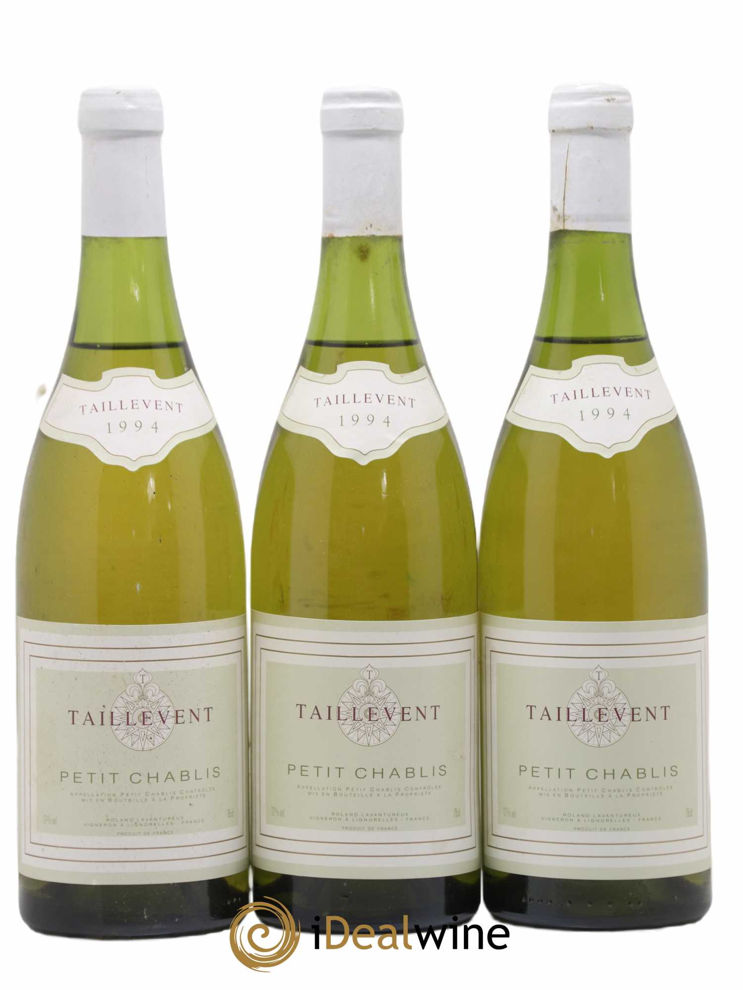 Petit Chablis Roland Laventureux Savour Club 1994 - Lot de 3 bouteilles - 0