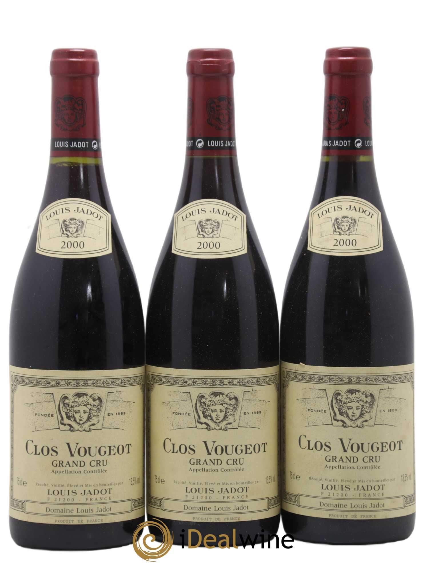 Clos de Vougeot Grand Cru Louis Jadot (Domaine) 2000 - Lot de 3 bouteilles - 0