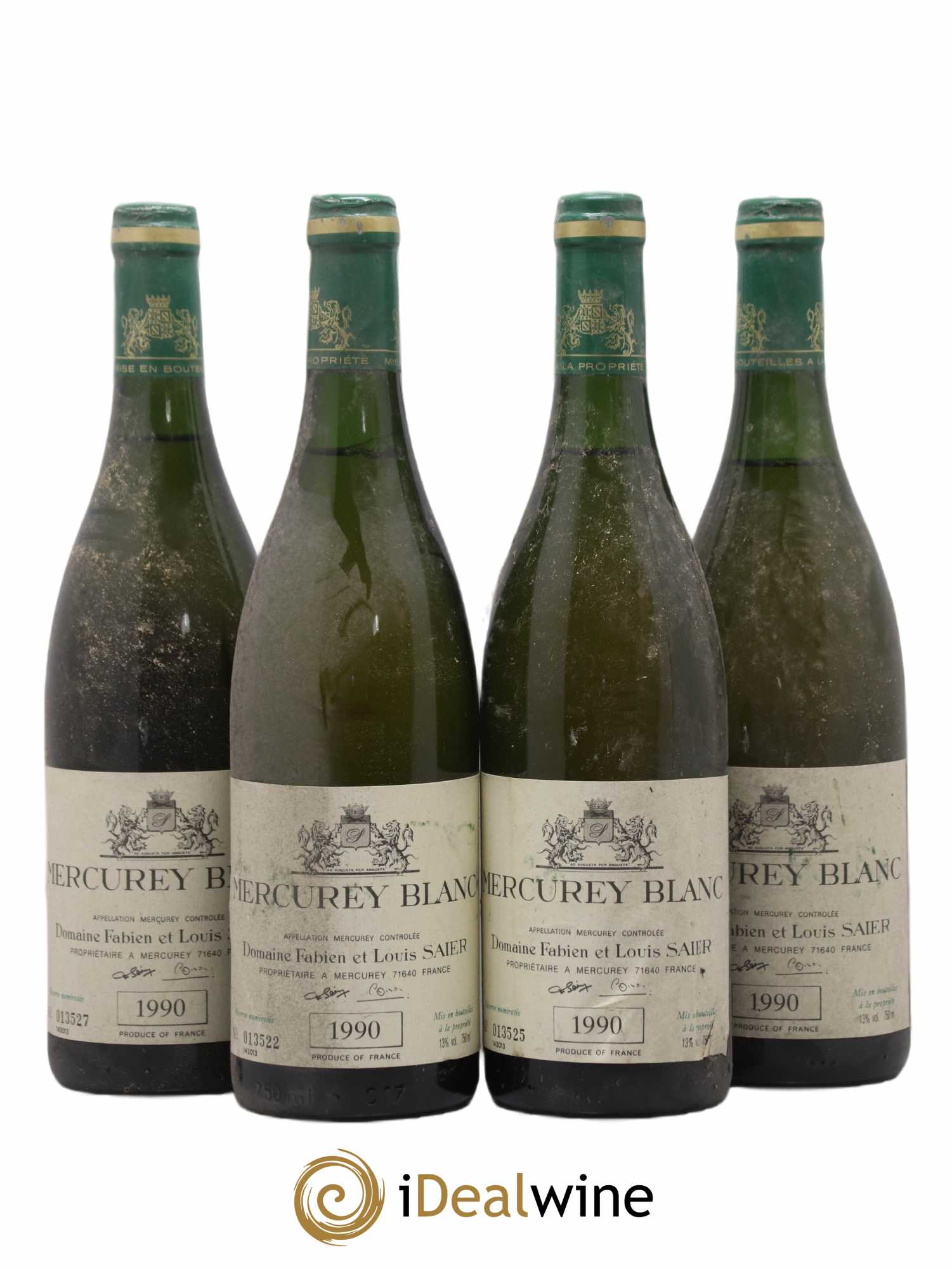 Mercurey Domaine Fabien Et Louis Saier 1990 - Posten von 4 Flaschen - 0