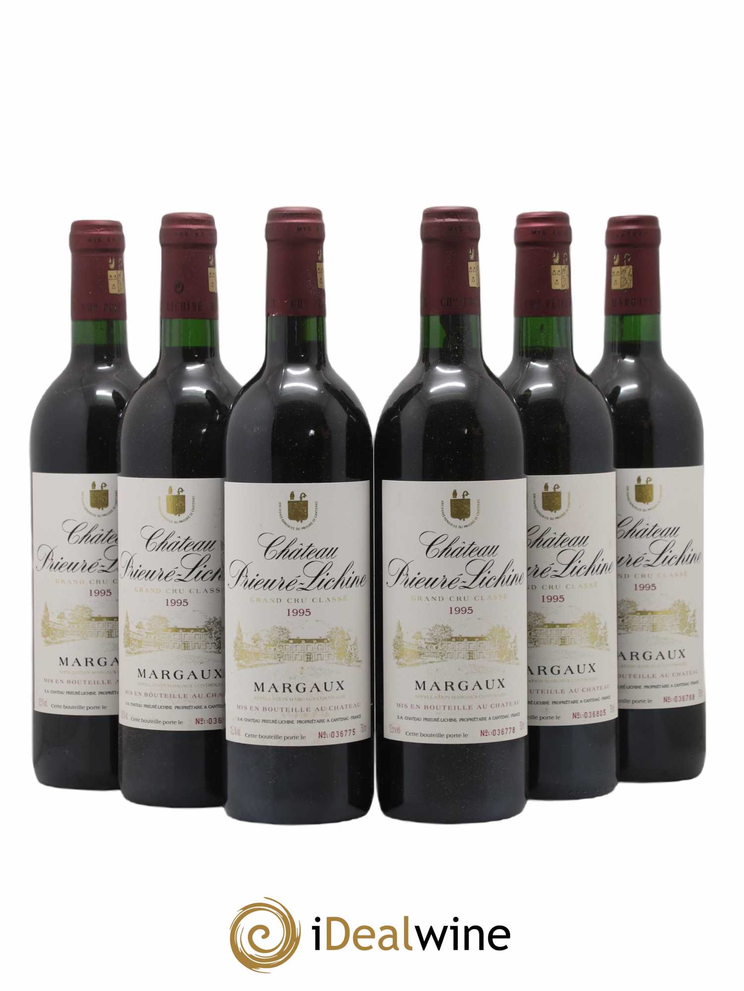 Château Prieuré Lichine 4ème Grand Cru Classé 1995 - Lot de 6 bouteilles - 0