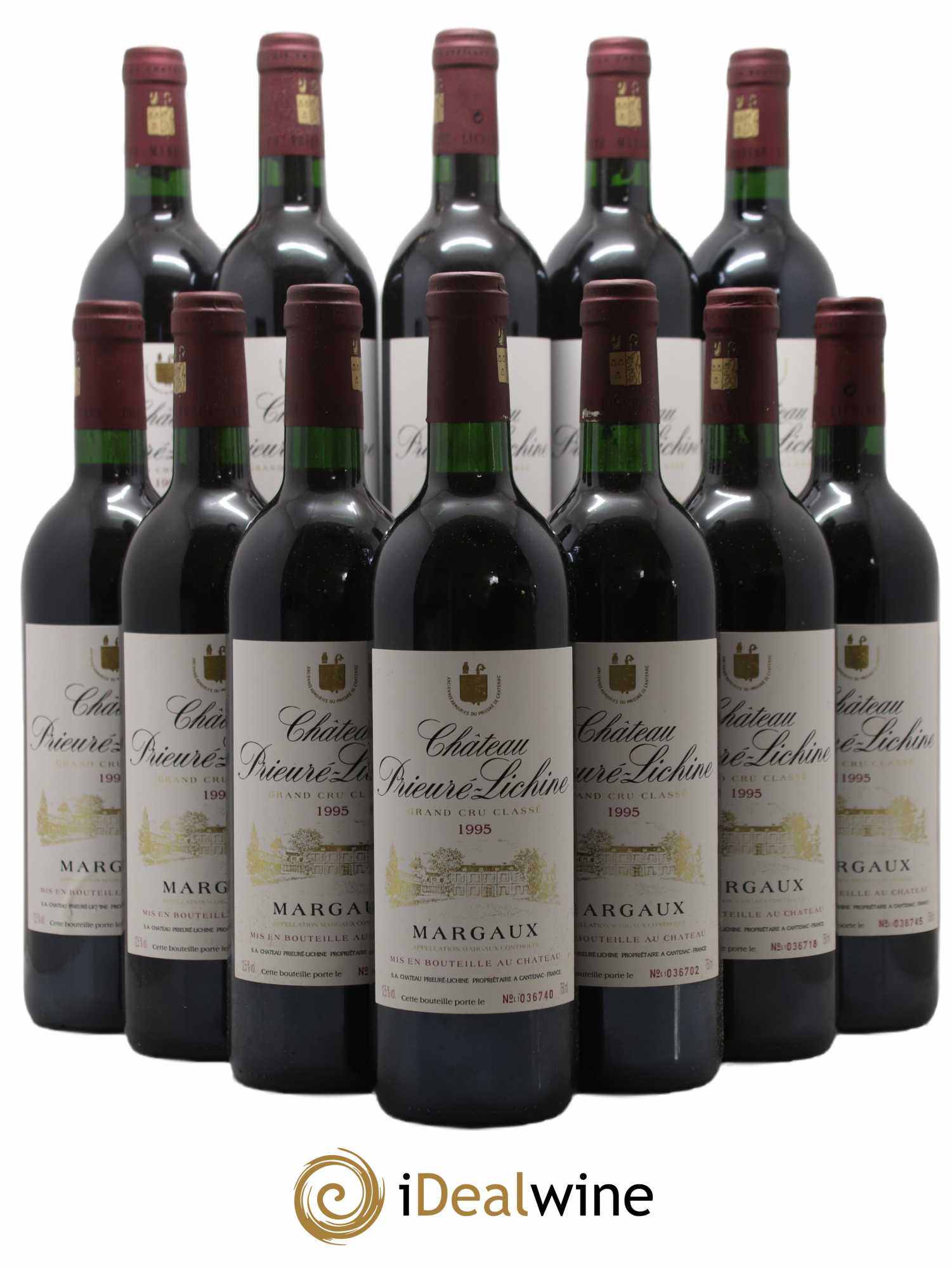 Château Prieuré Lichine 4ème Grand Cru Classé 1995 - Lot de 12 bouteilles - 0