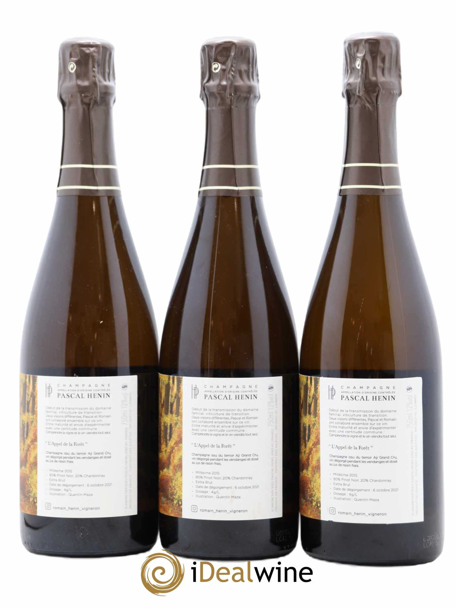 L'Appel de la Fôret Romain Henin 2015 - Lot of 3 bottles - 1