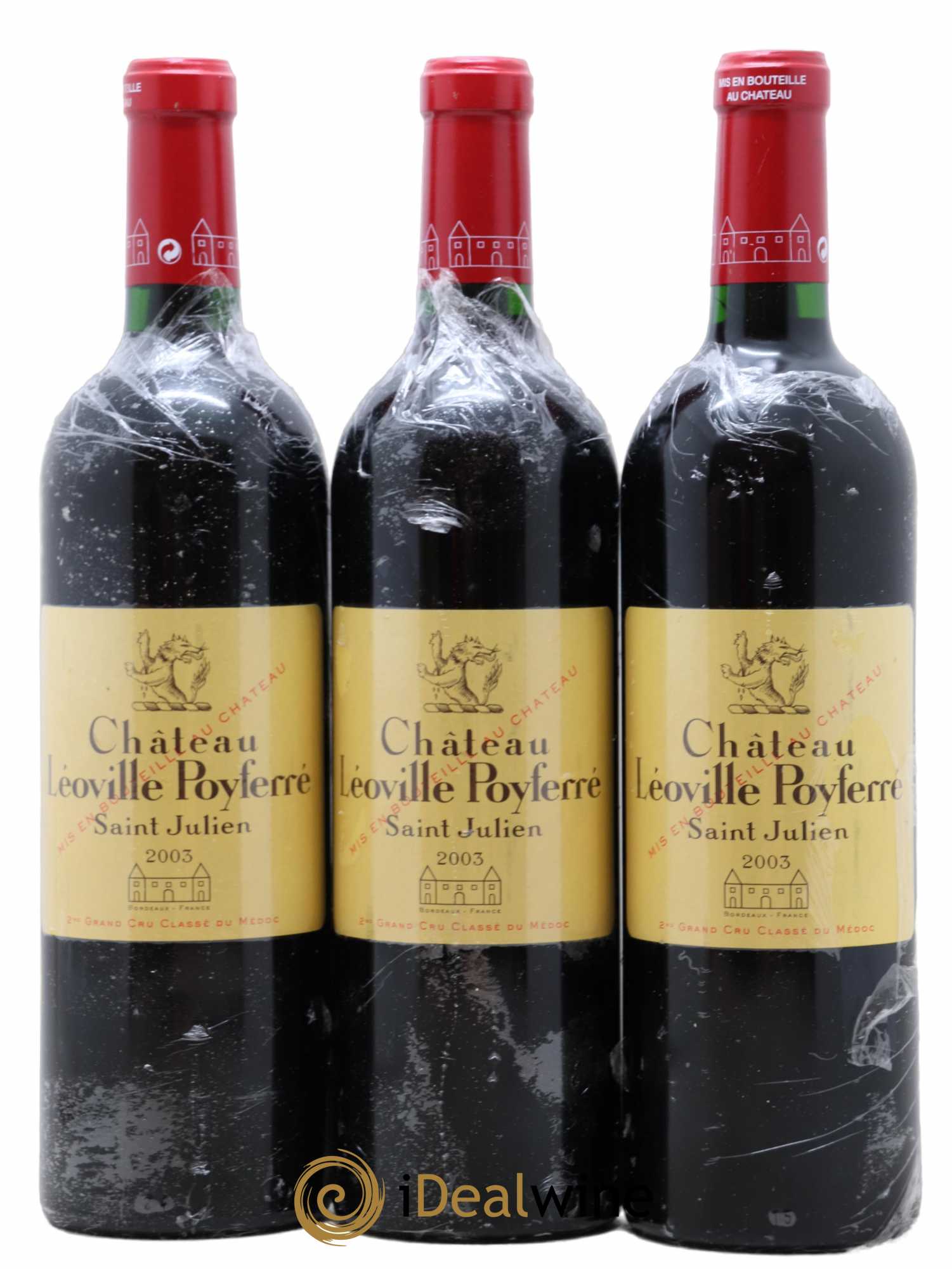 Château Léoville Poyferré 2ème Grand Cru Classé 2003 - Lot de 3 bouteilles - 0