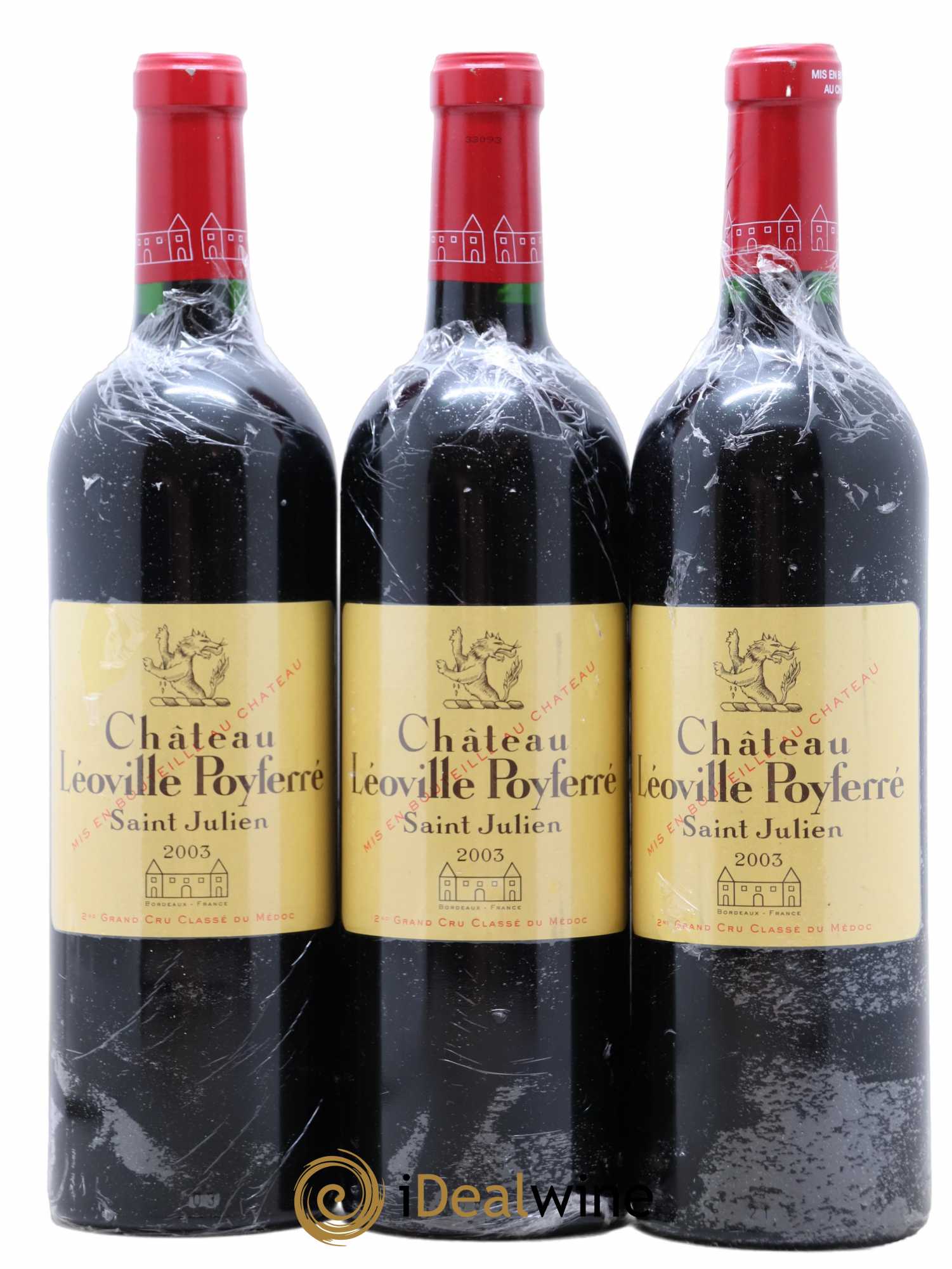 Château Léoville Poyferré 2ème Grand Cru Classé 2003 - Lot de 3 bouteilles - 0