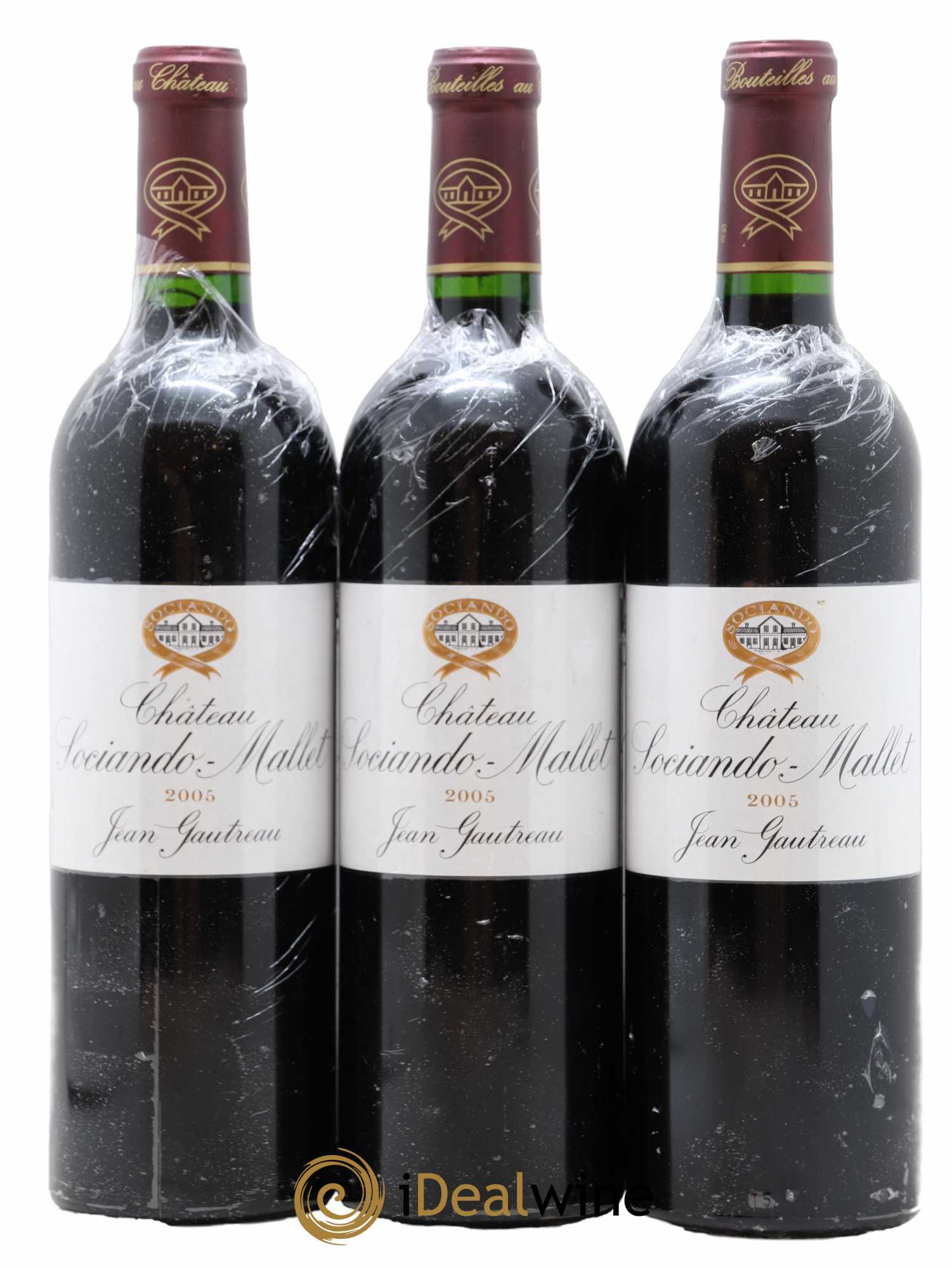 Château Sociando Mallet 2005 - Lot de 3 bouteilles - 0