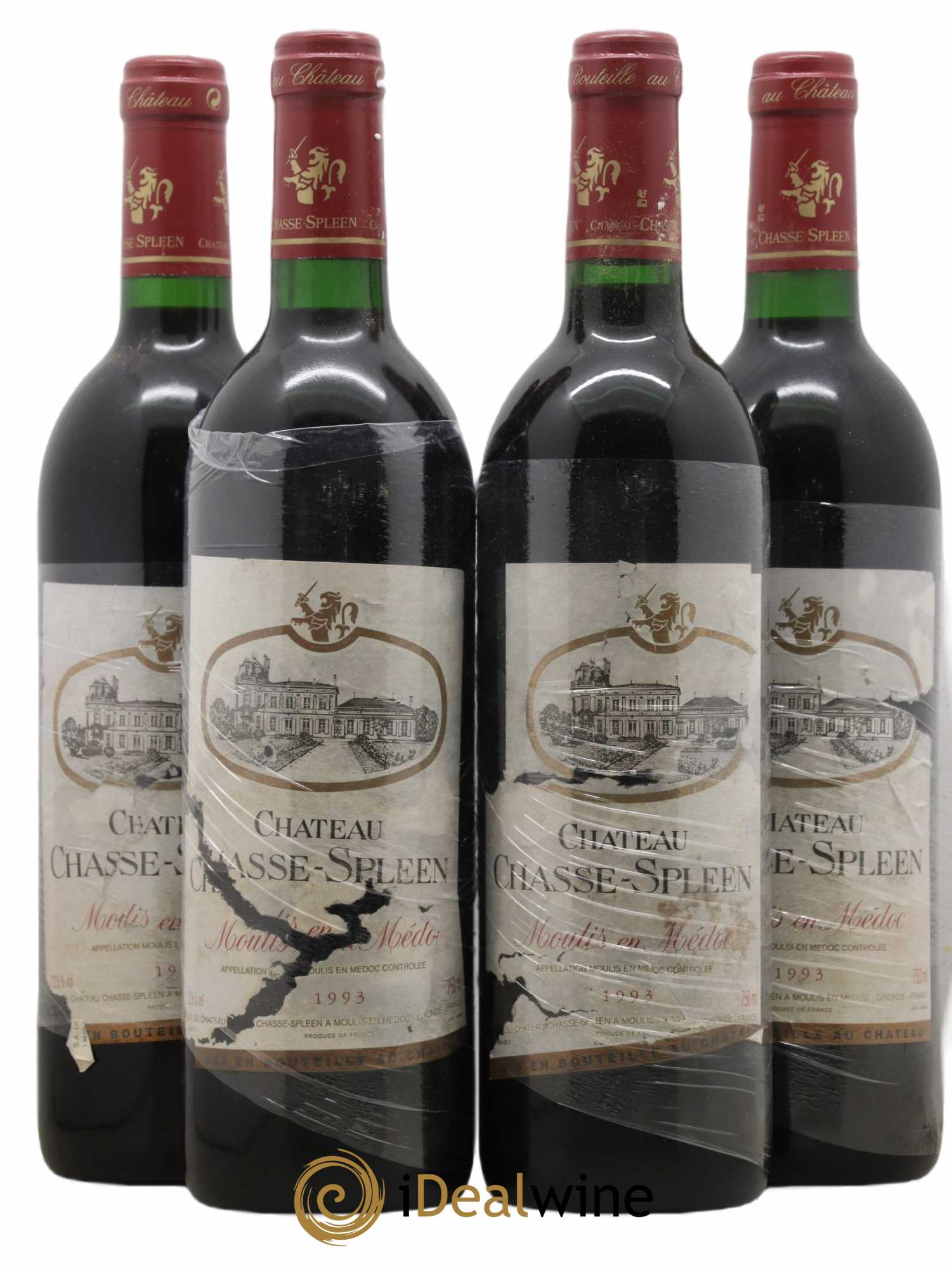 Château Chasse Spleen 1993 - Lot de 4 bouteilles - 0