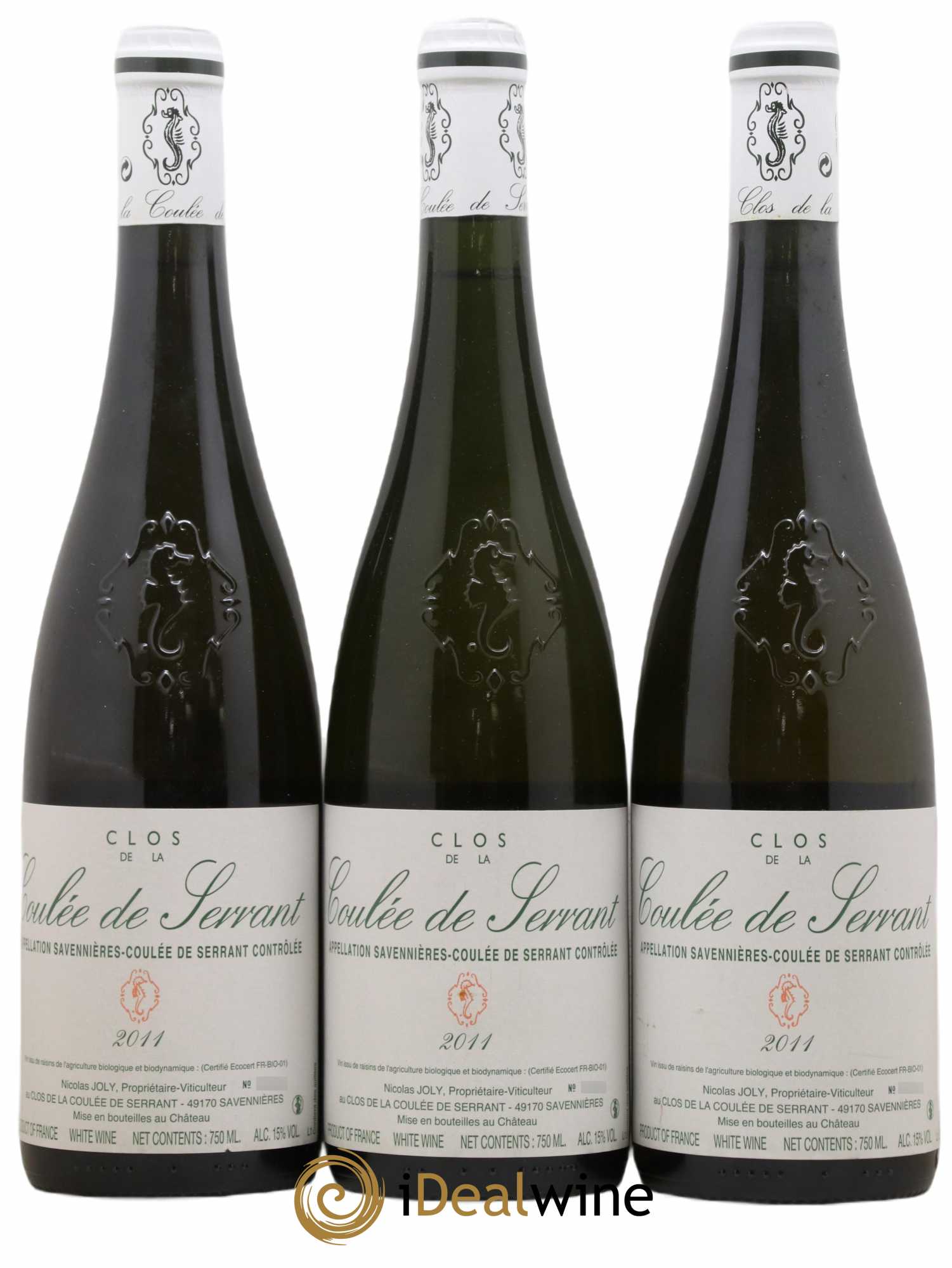Savennières Clos de la Coulée de Serrant Vignobles de la Coulée de Serrant - Nicolas Joly 2011 - Lot de 3 bouteilles - 0