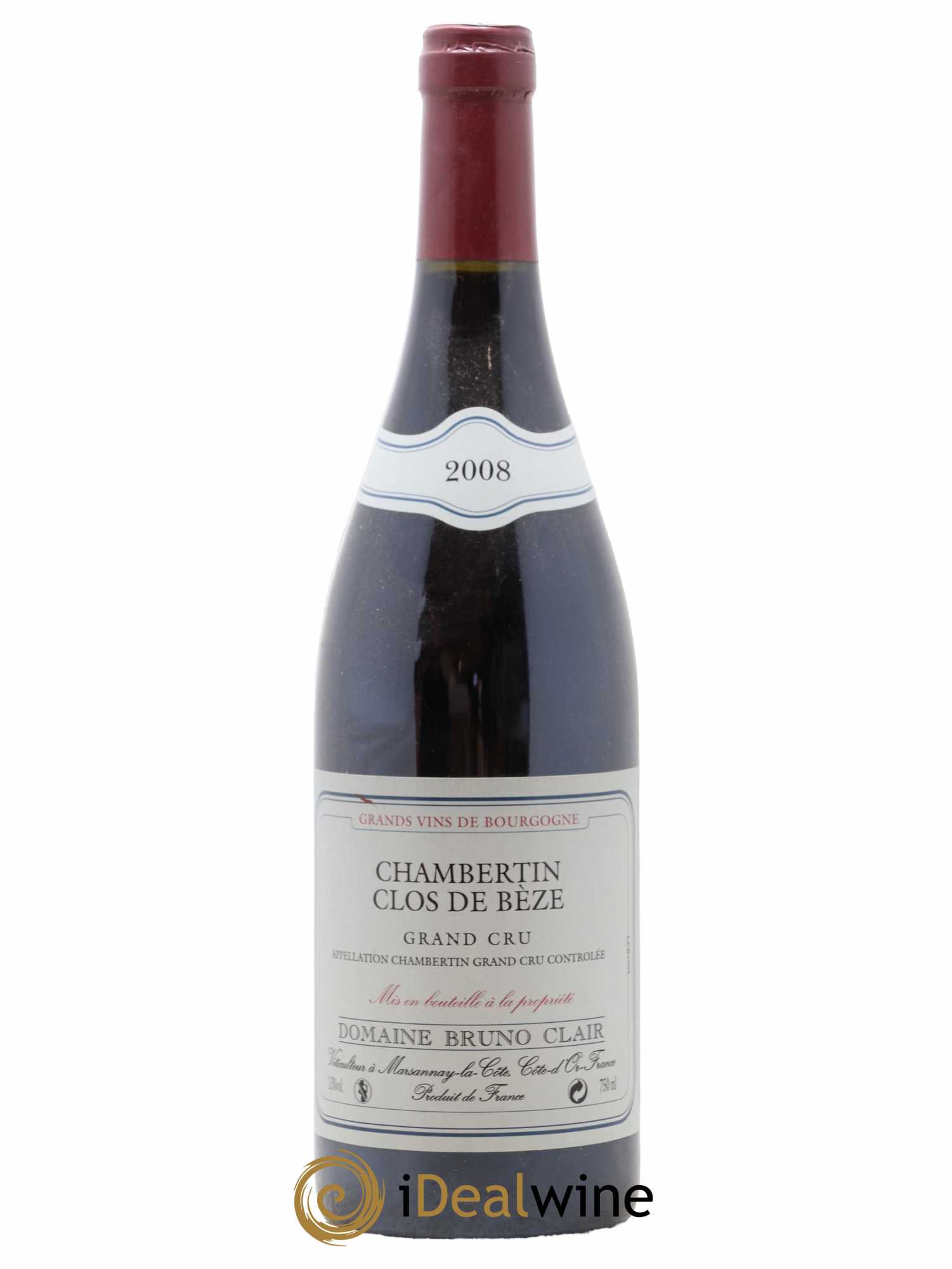 Chambertin Clos de Bèze Grand Cru Bruno Clair (Domaine) 2008 - Lot de 1 bouteille - 0