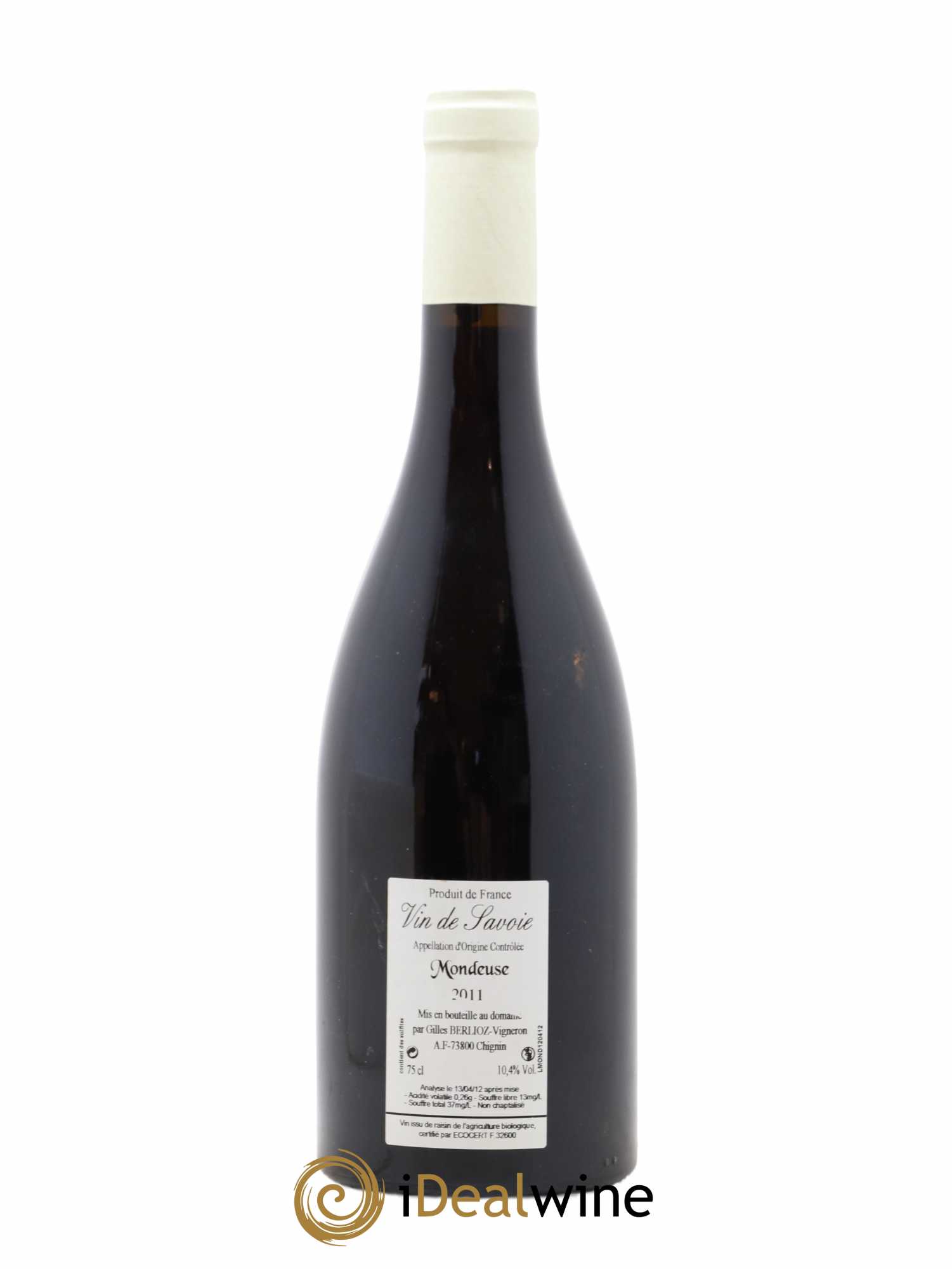 Vin de Savoie La Deuse Gilles Berlioz 2011 - Lot de 1 bouteille - 1