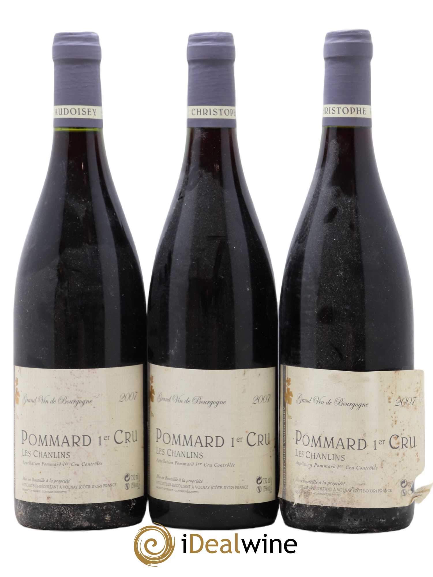 Pommard 1er Cru Les Chanlins Christophe Vaudoisey 2007 - Lot de 3 bouteilles - 0