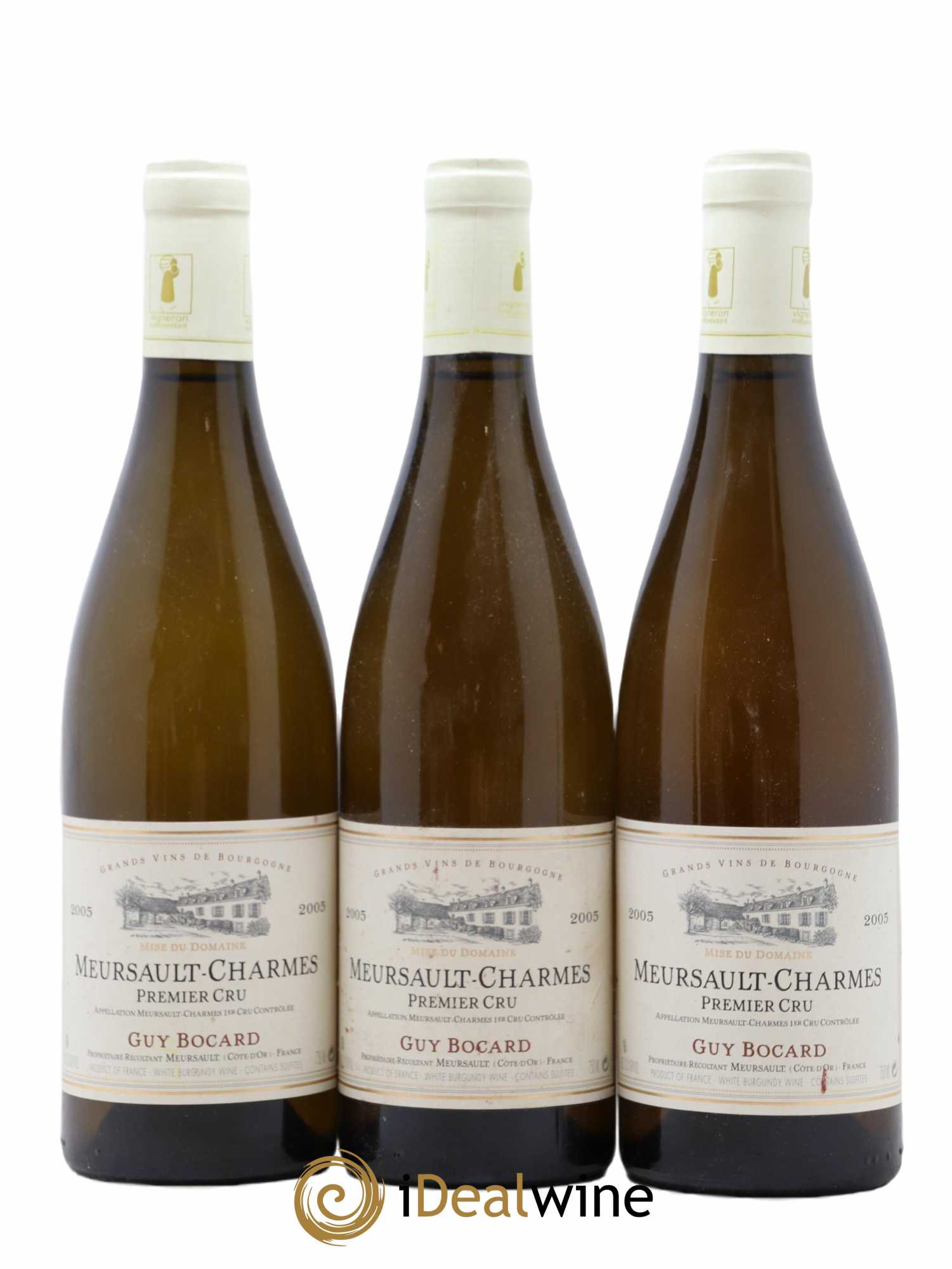 Meursault 1er Cru Charmes Guy Bocard 2005 - Posten von 3 Flaschen - 0