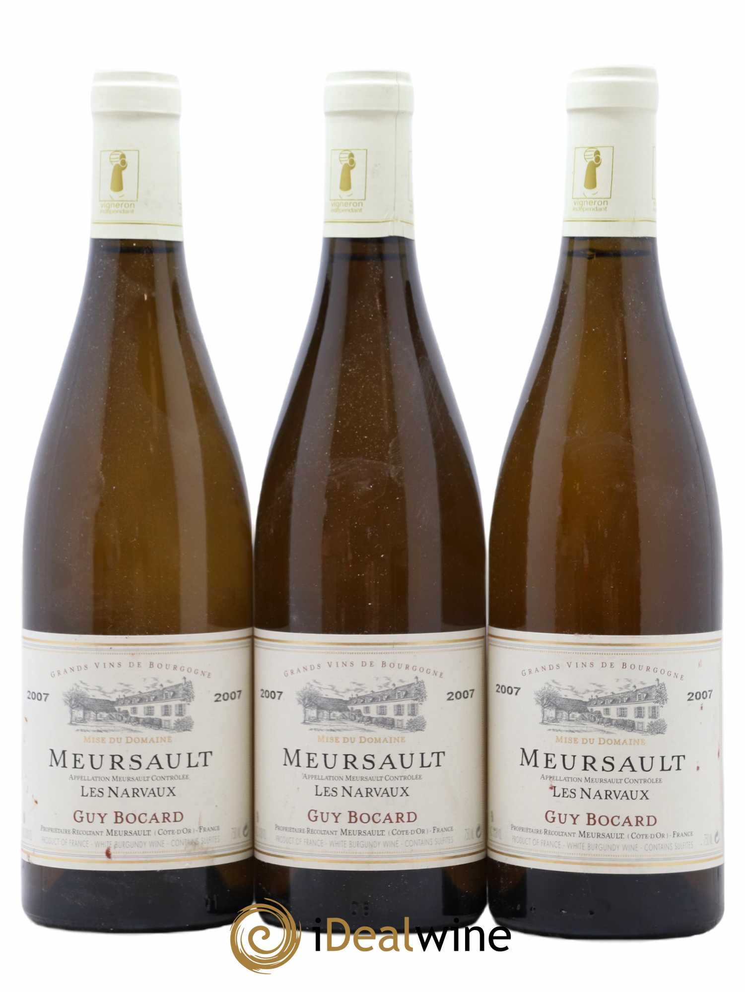 Meursault Les Narvaux Guy Bocard 2007 - Posten von 3 Flaschen - 0