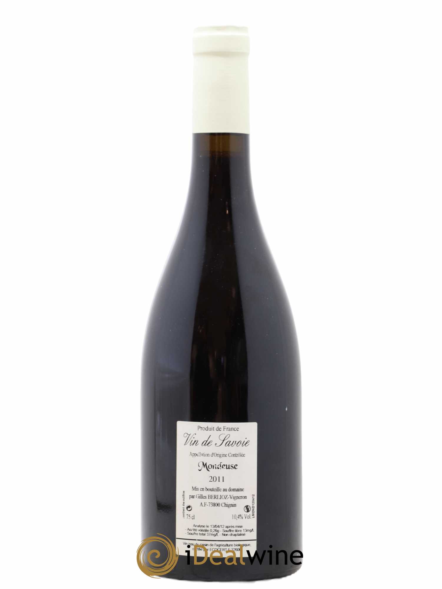 Vin de Savoie La Deuse Gilles Berlioz 2011 - Lot de 1 bouteille - 1