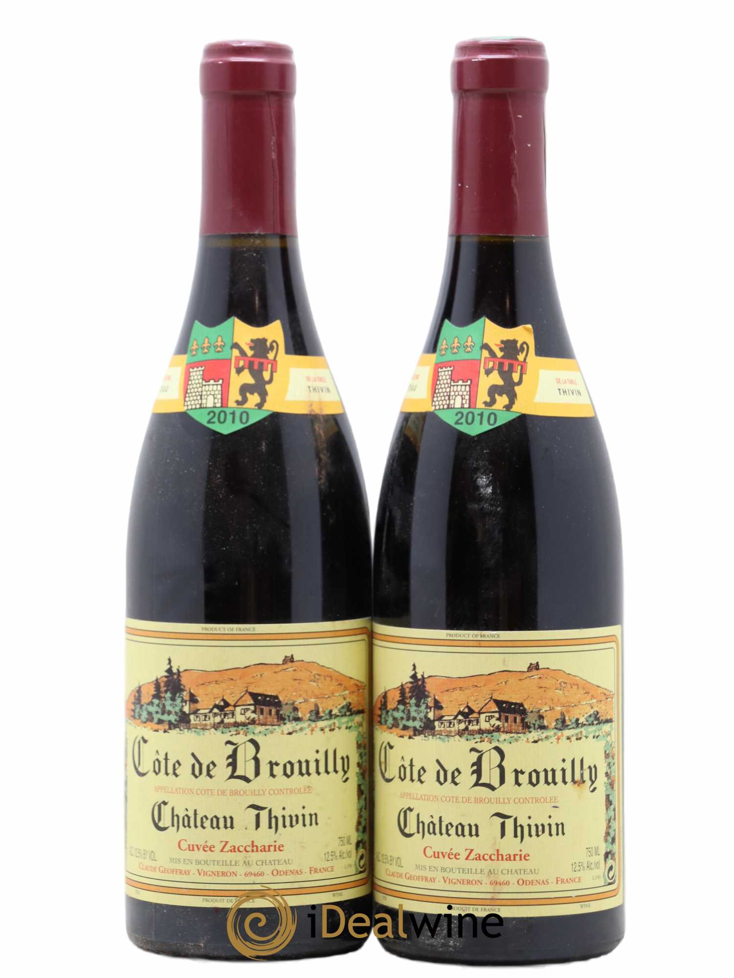 Côte de Brouilly Cuvée Zaccharie Château Thivin 2010 - Lot de 2 bouteilles - 0